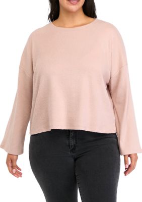 OLIVE + OAK Women's Plus Size Solid Rib Cozy Crew Sweater, 4X