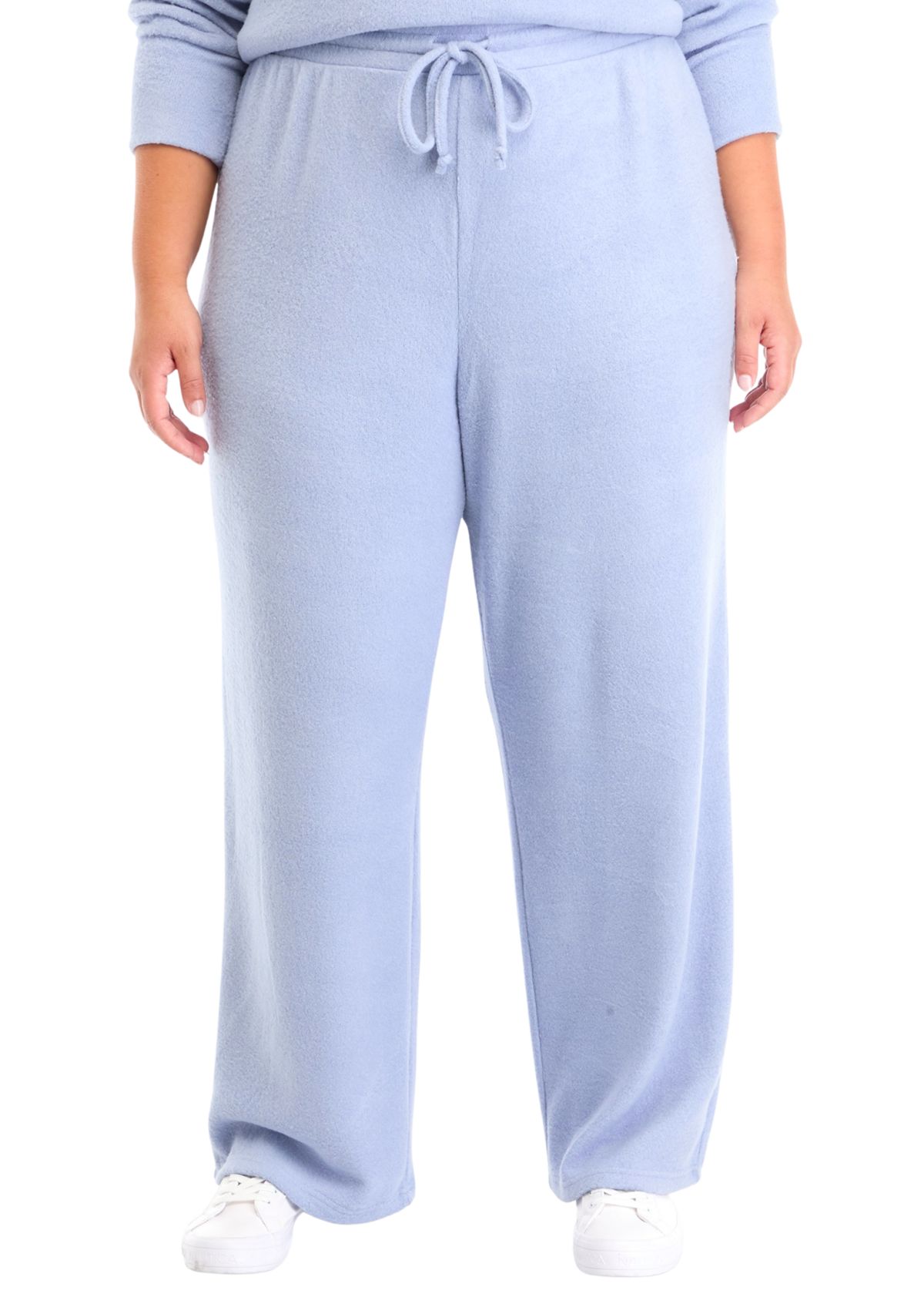 Plus Size Boucle Cozy Wide Leg Pants