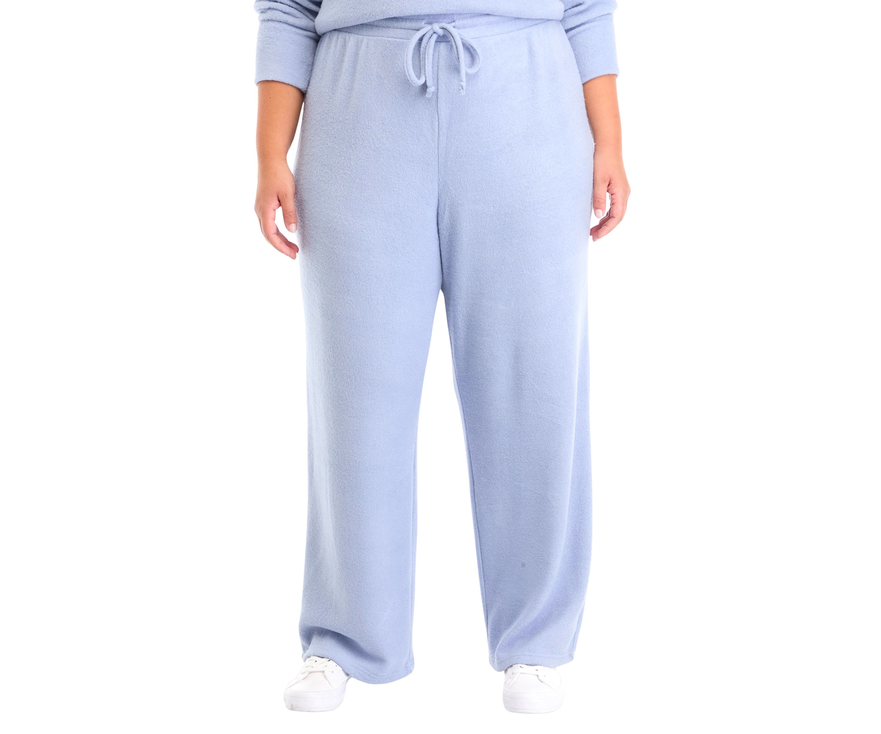 Plus Size Boucle Cozy Wide Leg Pants