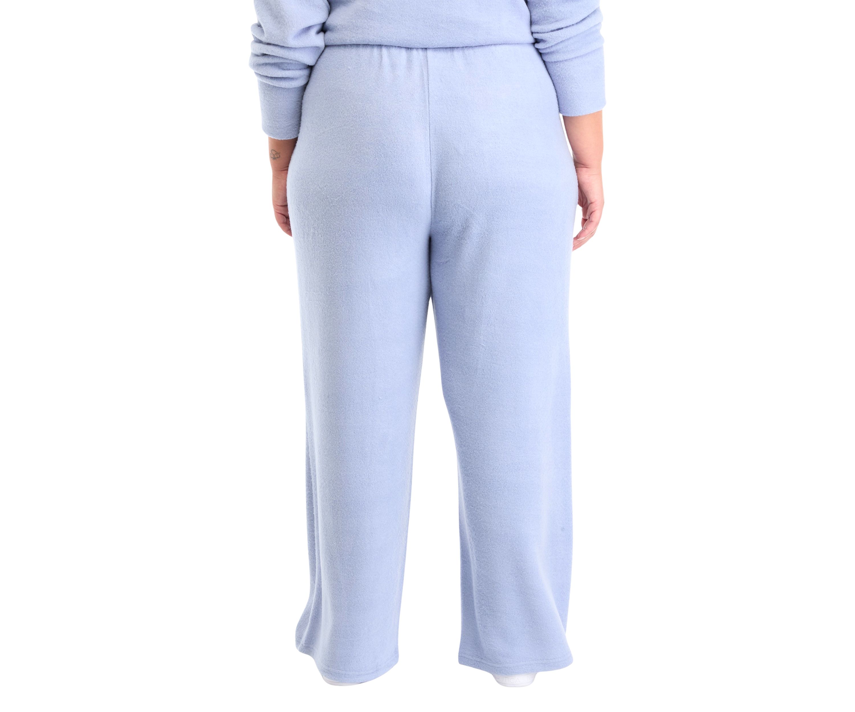 Plus Size Boucle Cozy Wide Leg Pants