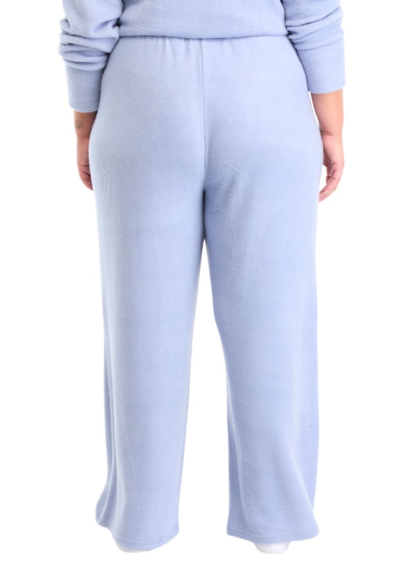 Plus Size Boucle Cozy Wide Leg Pants