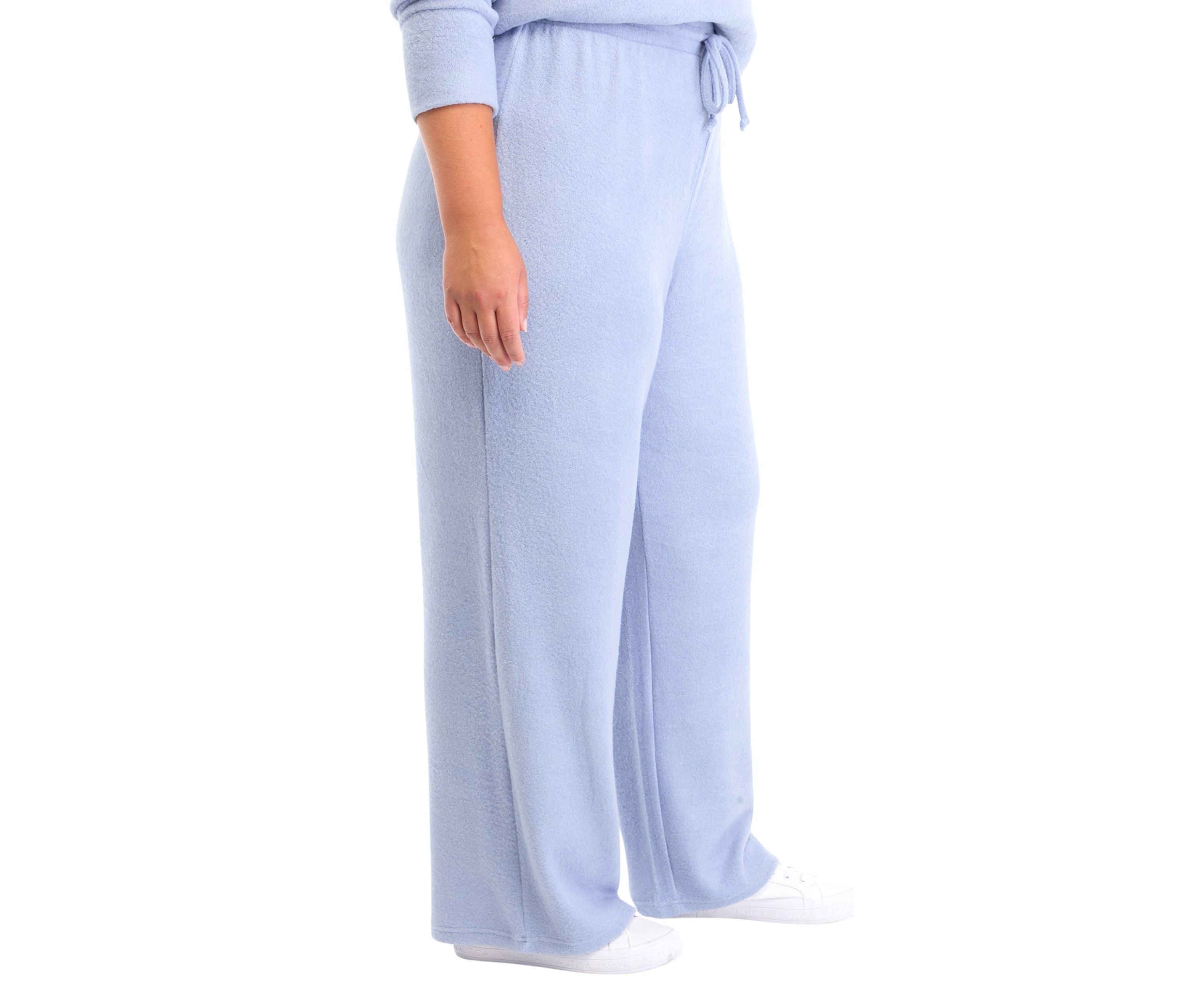 Plus Size Boucle Cozy Wide Leg Pants