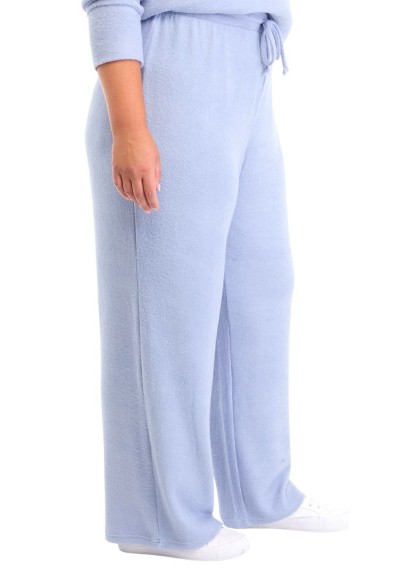 Plus Size Boucle Cozy Wide Leg Pants