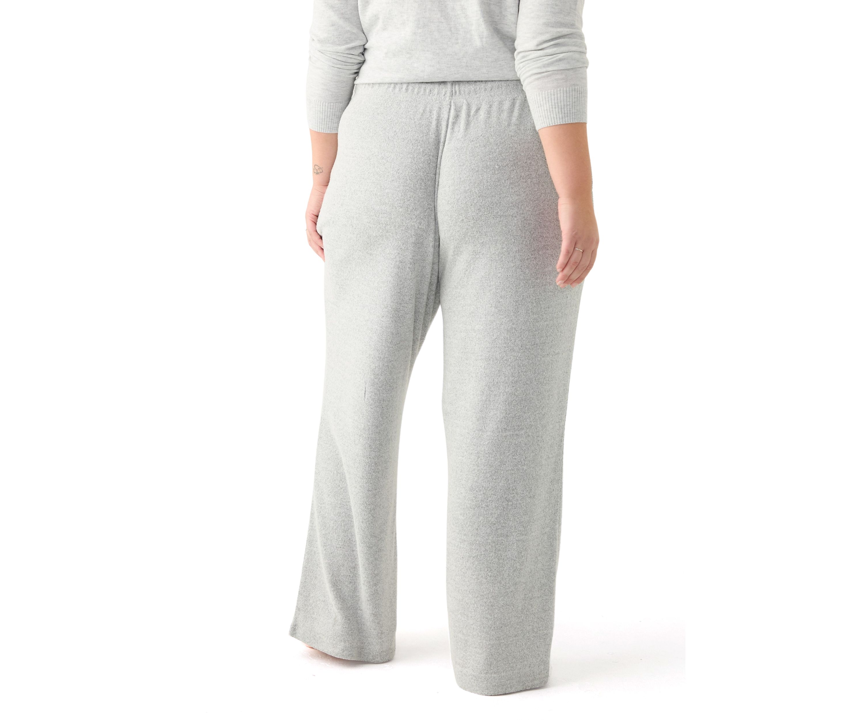 Plus Size Pintuck Wide Leg Joggers