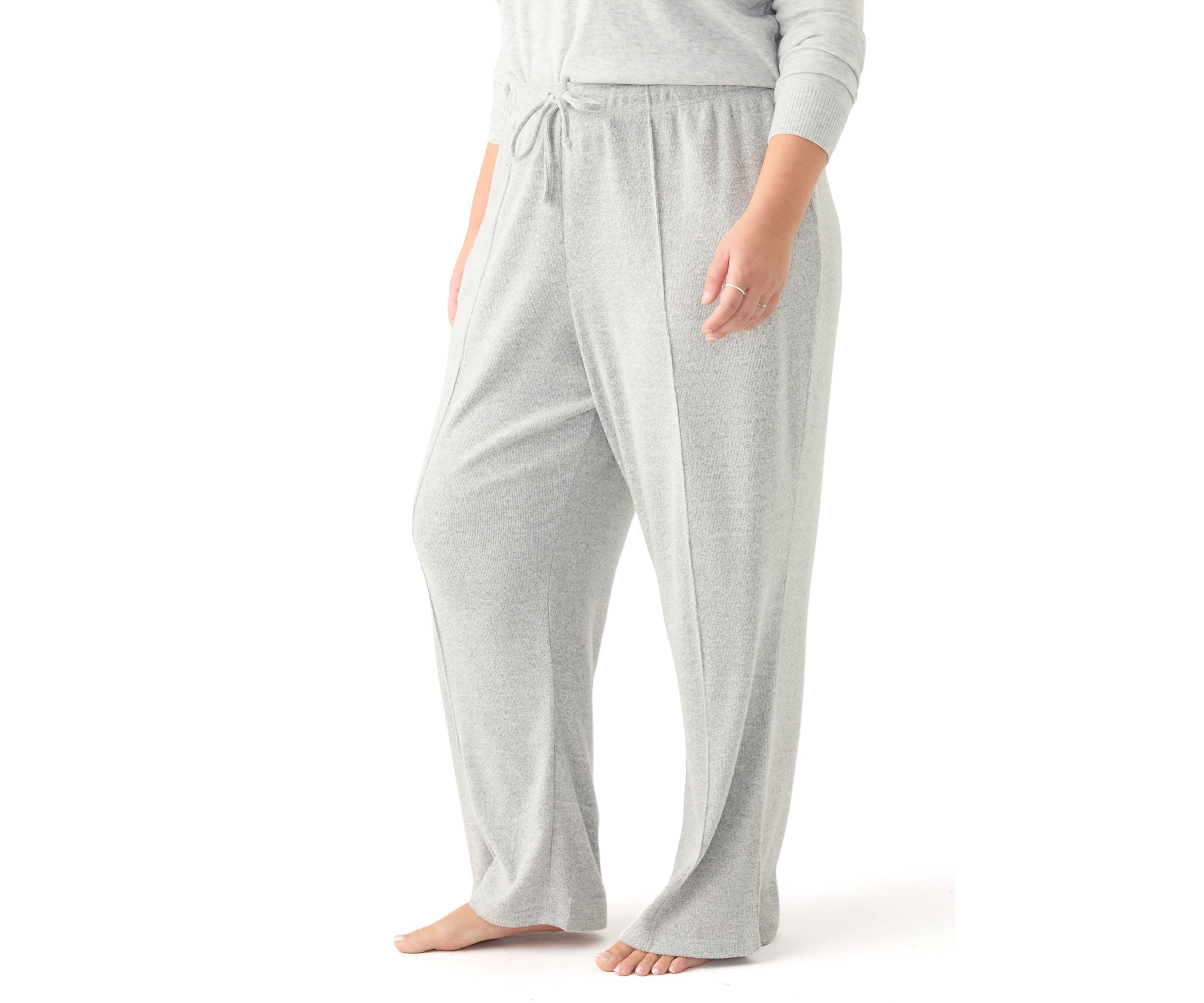 Plus Size Pintuck Wide Leg Joggers