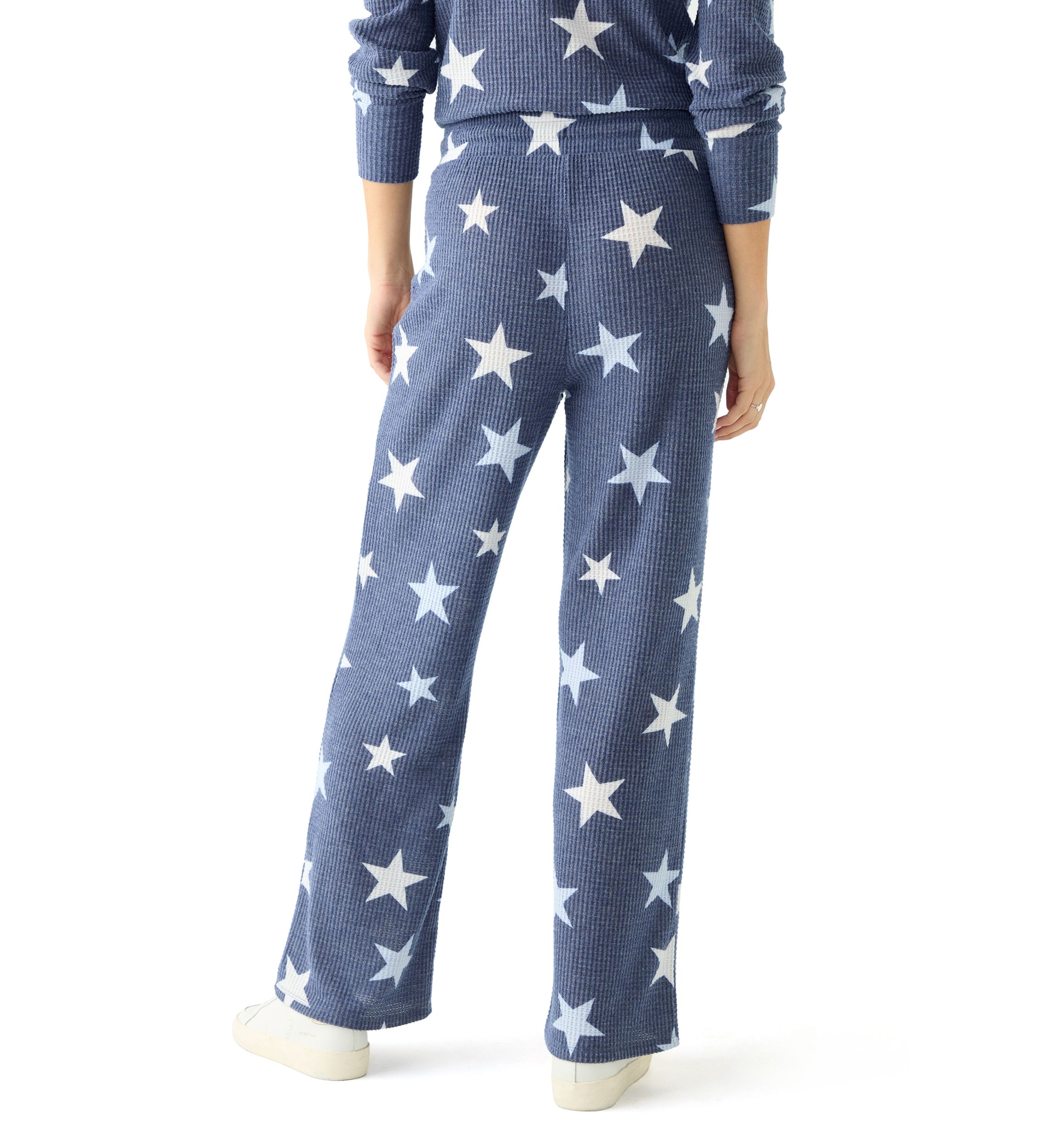 Textured Cozy Knit Drawstring Wide Leg Pants