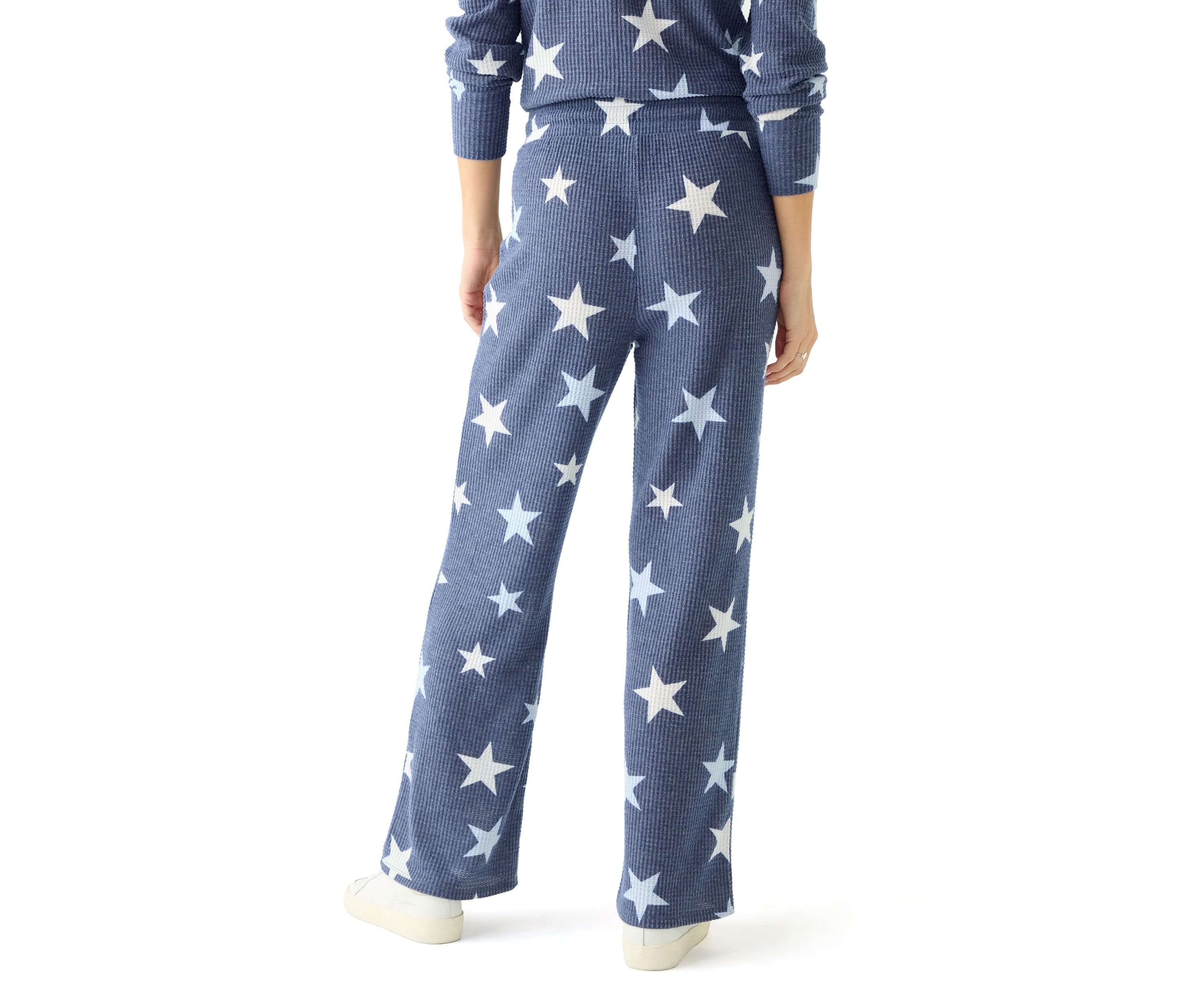 Textured Cozy Knit Drawstring Wide Leg Pants