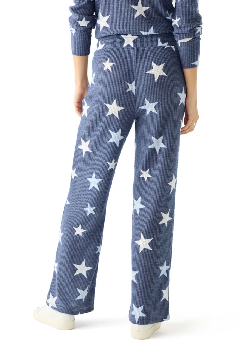 Textured Cozy Knit Drawstring Wide Leg Pants