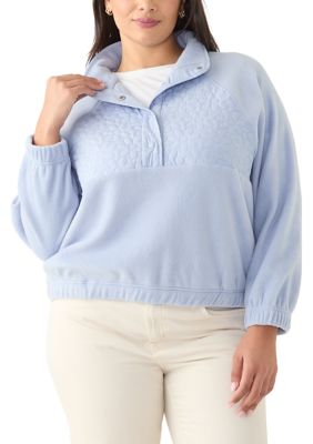 OLIVE + OAK Women's Plus SIze Fleece Pullover, Blue, 4X
