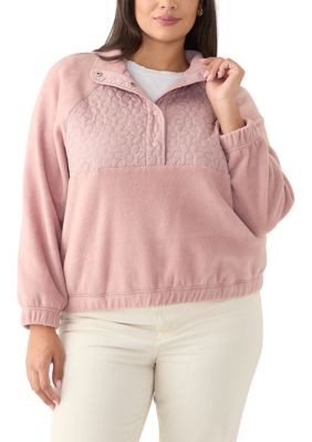 OLIVE + OAK Women's Plus SIze Fleece Pullover, Mauve, 4X