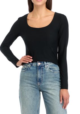 OLIVE + OAK Women's Long Sleeve Peached Jersey T-Shirt