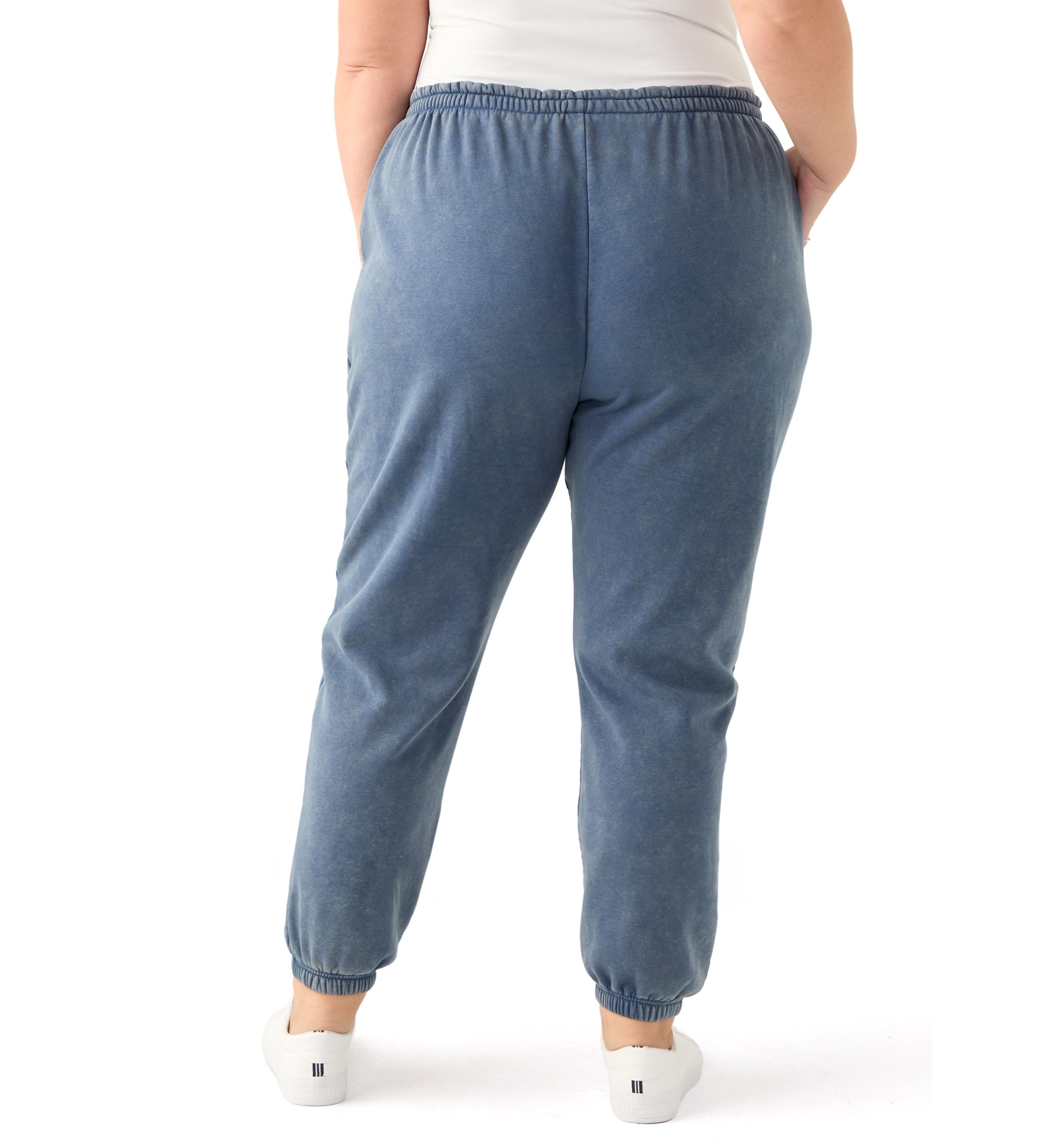 Plus Size Waffle Mixed Media Joggers