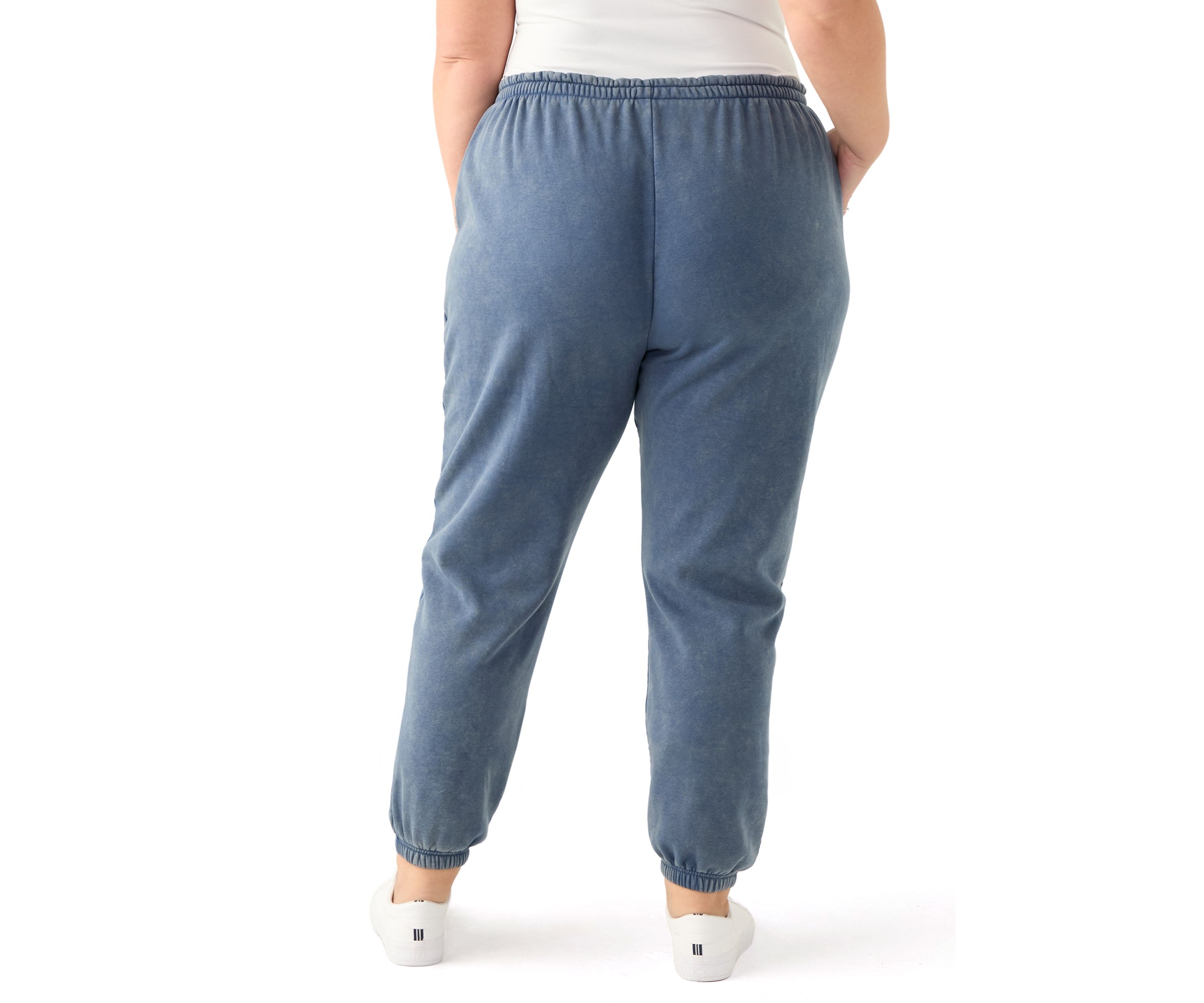 Plus Size Waffle Mixed Media Joggers