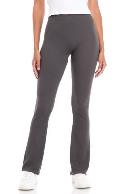 OLIVE + OAK Women's Ribbed Seamless Flare Pants, Grey, XS