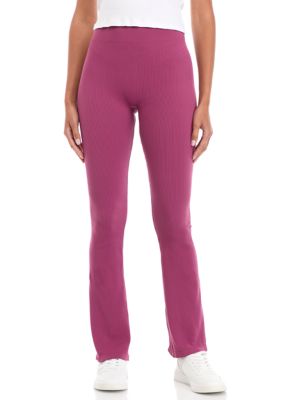 OLIVE + OAK Women's Ribbed Seamless Flare Pants, Medium