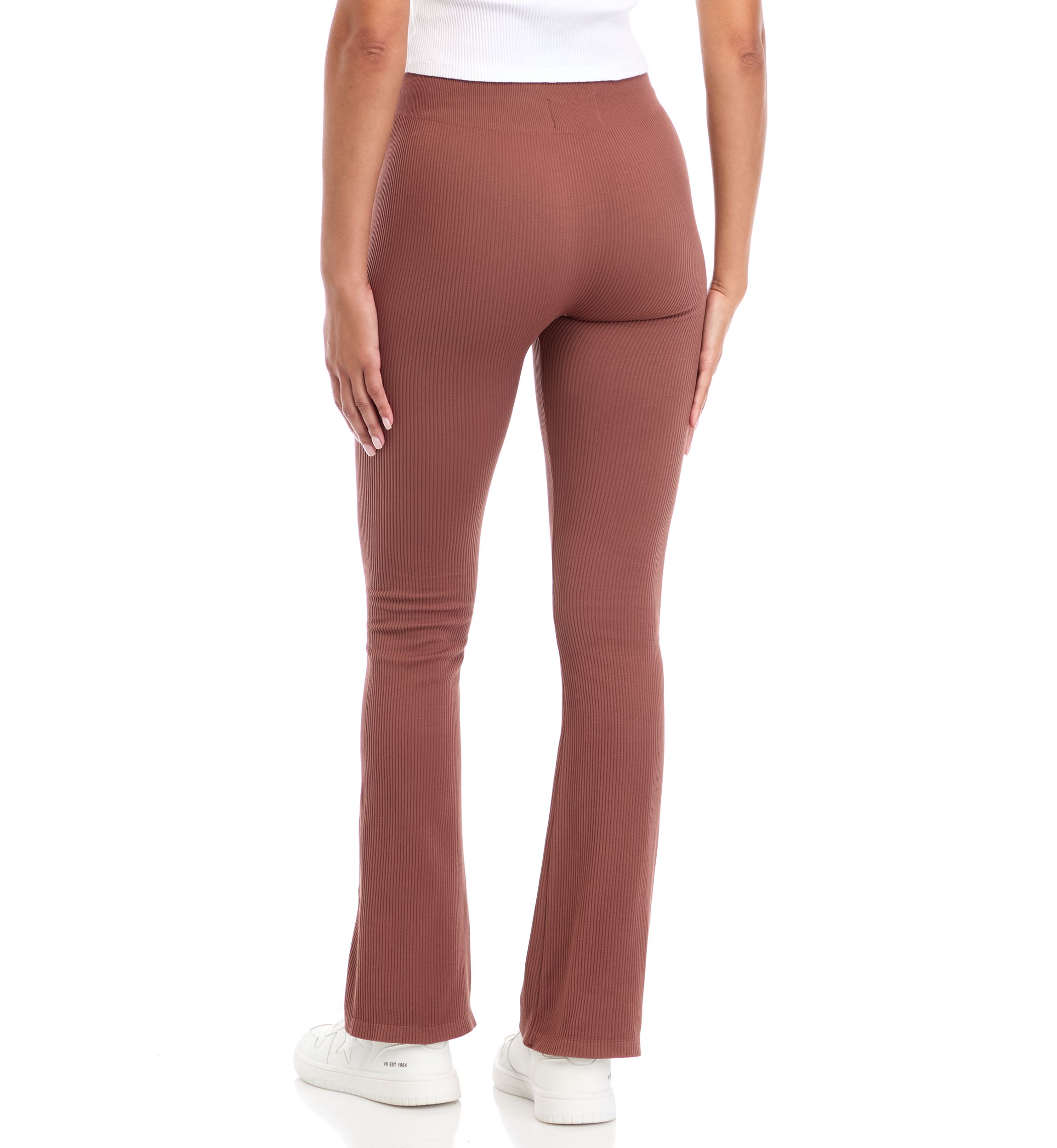 Womens Ribbed Seamless Flare Pants