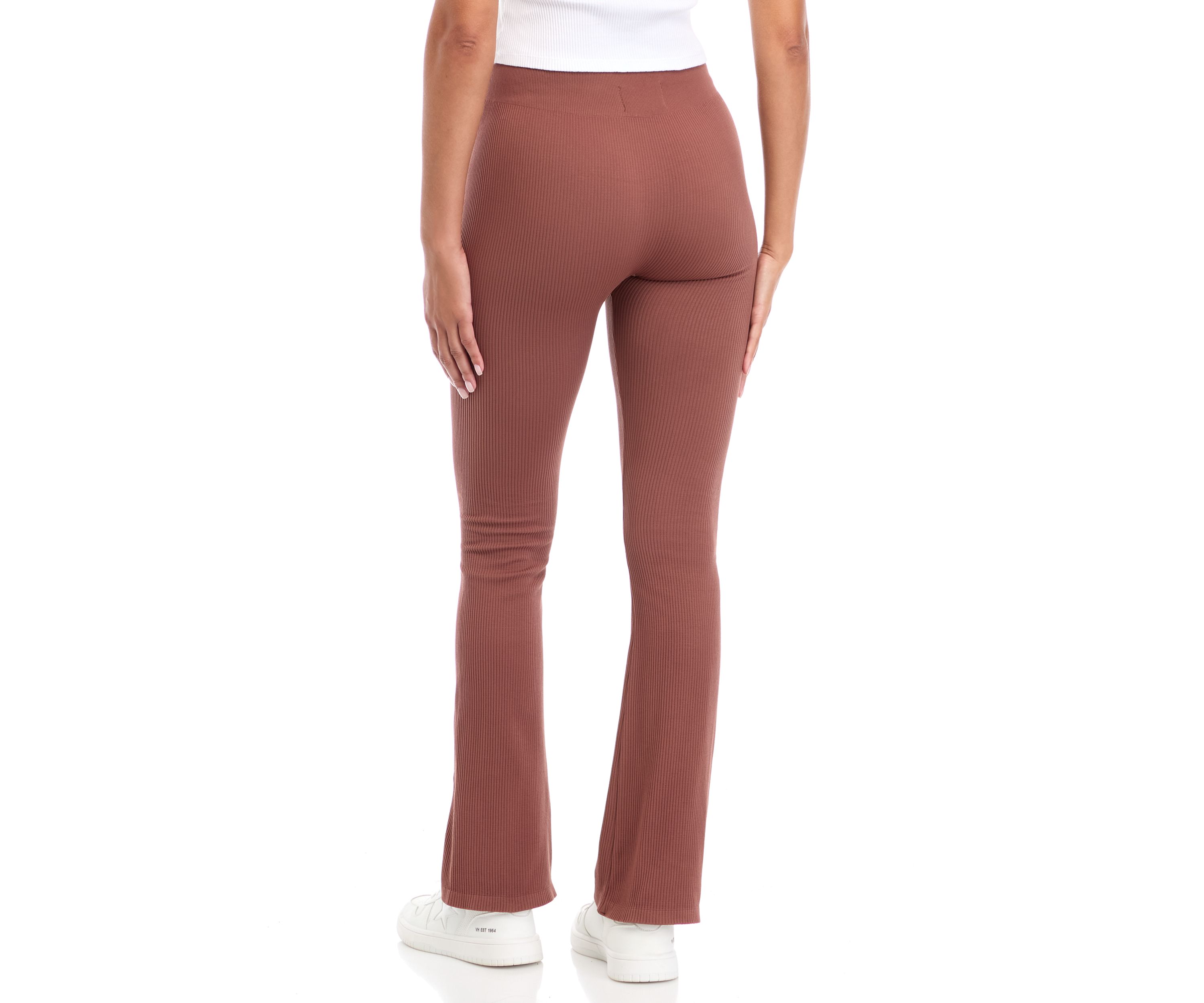 Womens Ribbed Seamless Flare Pants