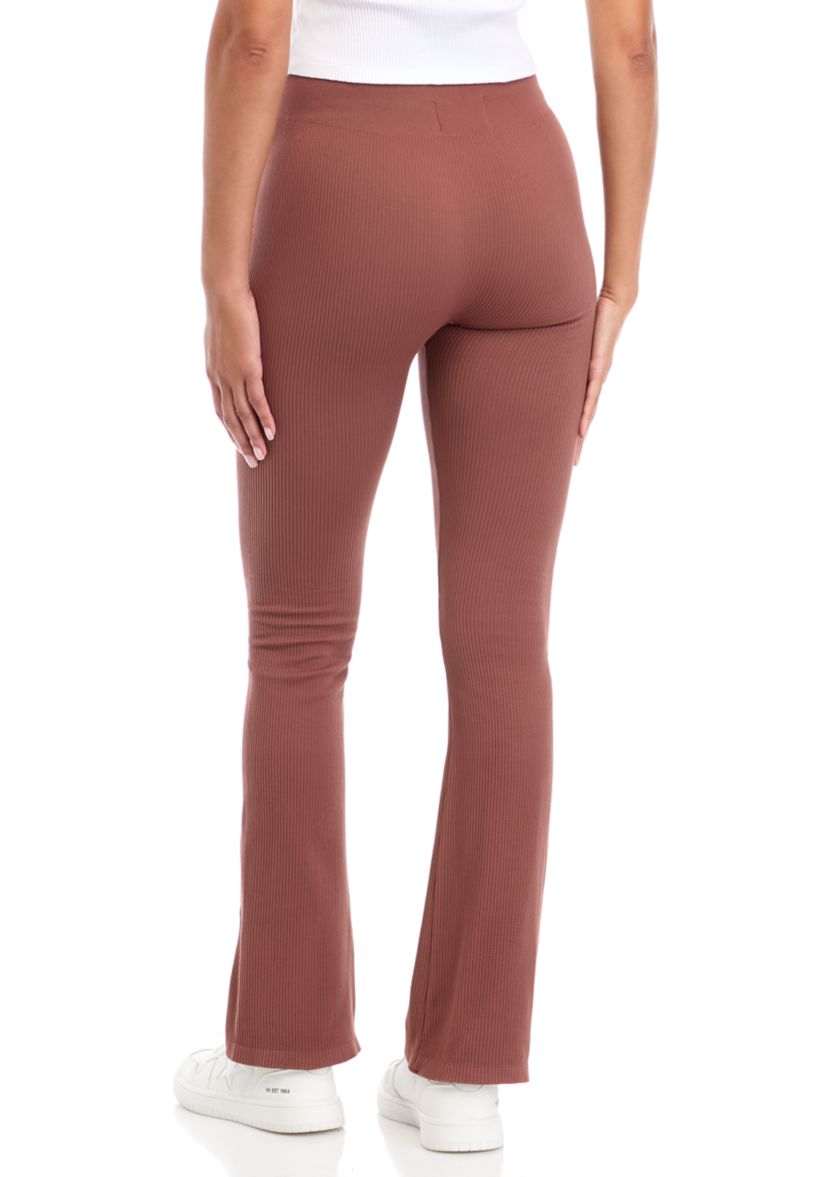 Womens Ribbed Seamless Flare Pants