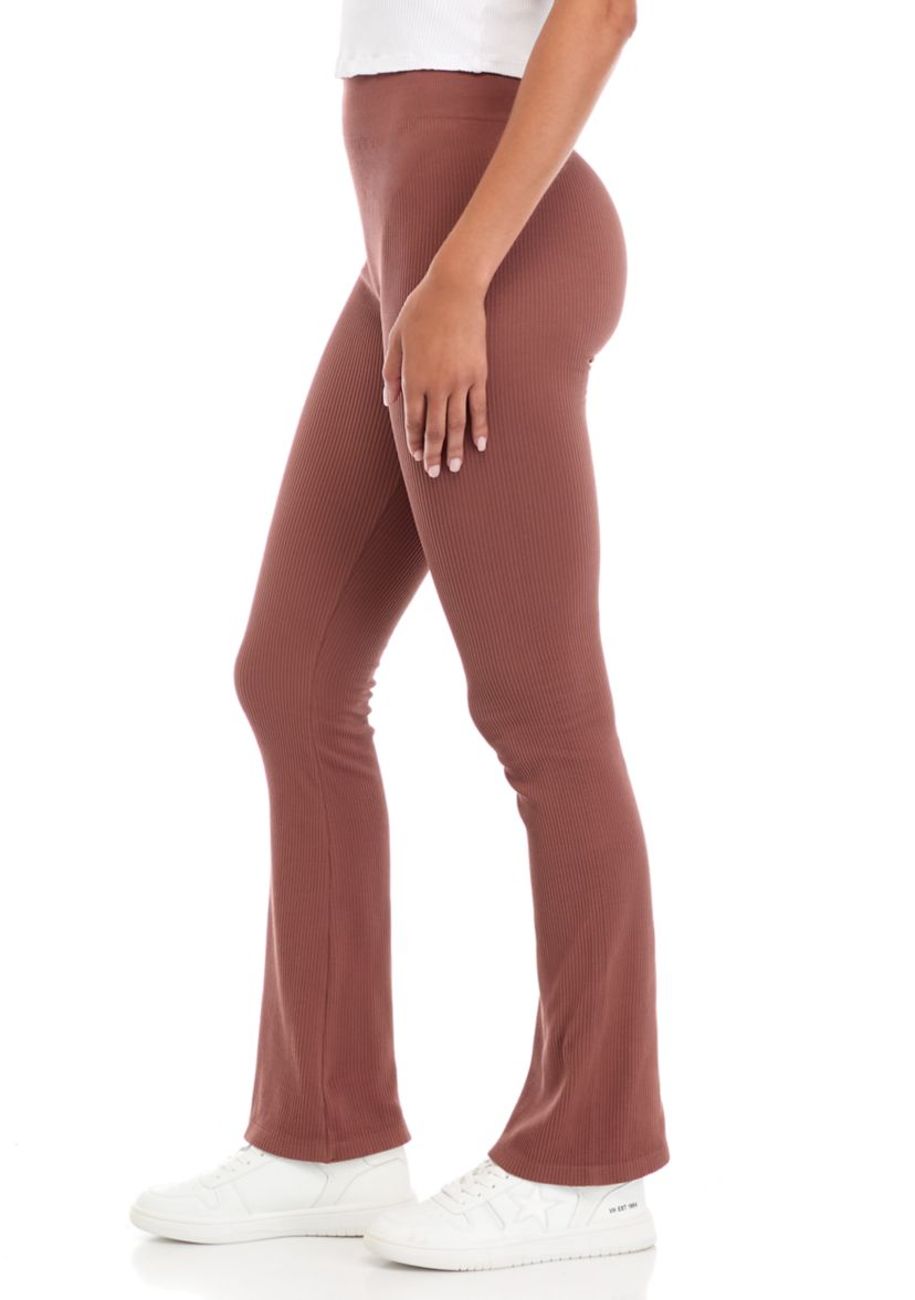 Womens Ribbed Seamless Flare Pants