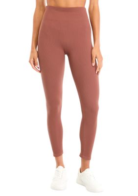 OLIVE + OAK Women's Seamless Ribbed Pull On Leggings, XS/S