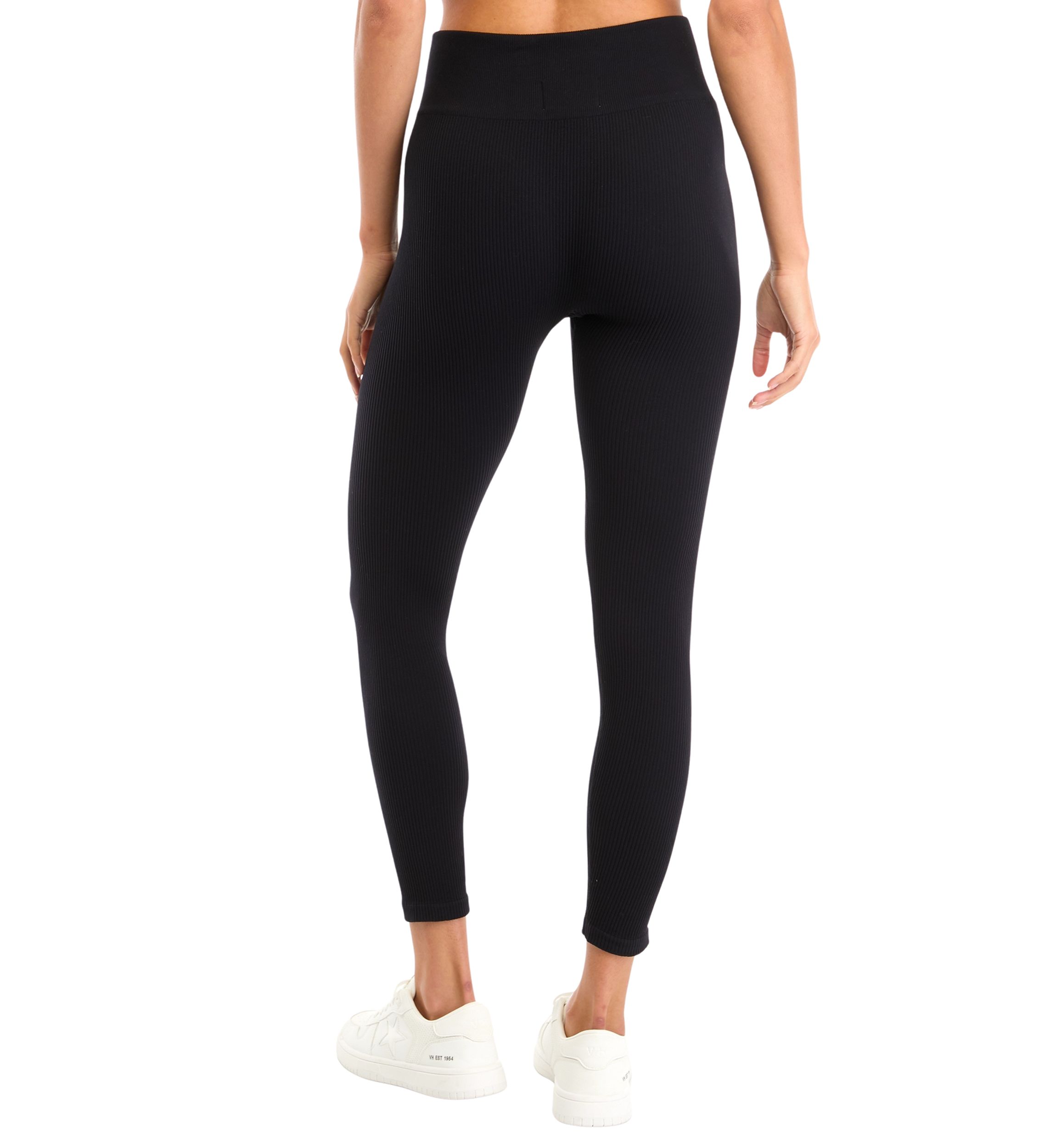 Womens Seamless Ribbed Pull On Leggings