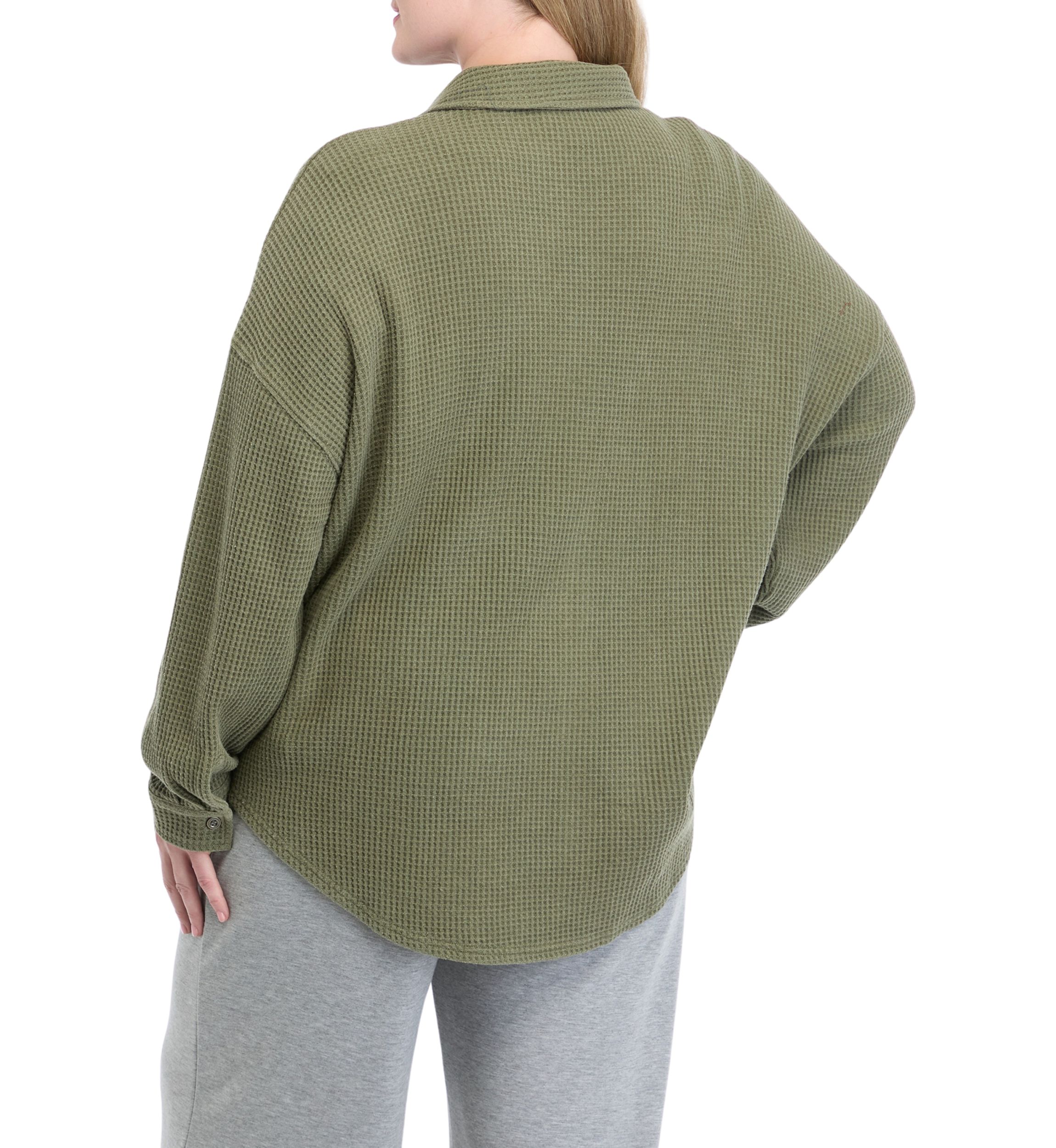 Plus Size Waffle Shacket 