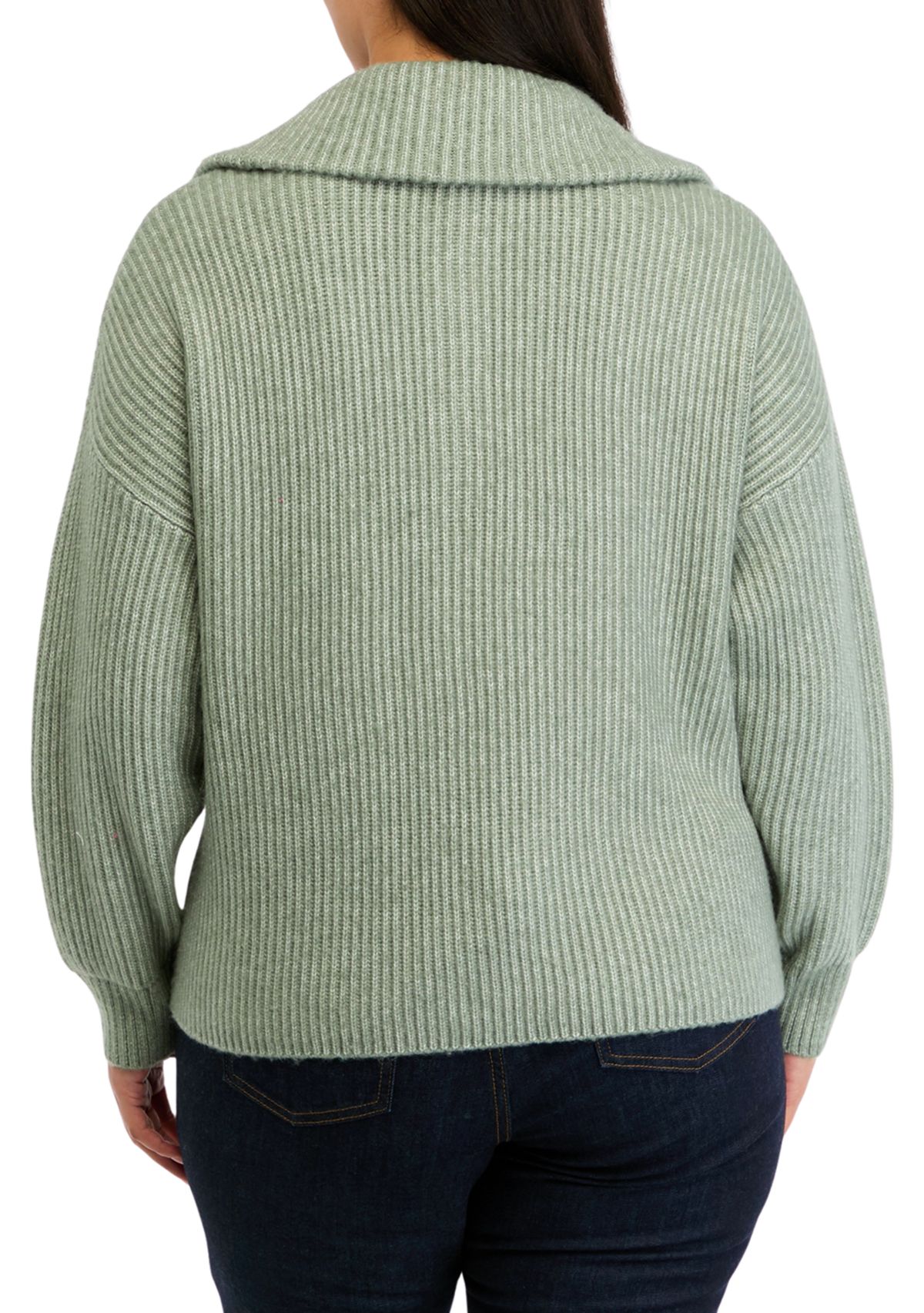 Plus Size Quarter Zip Sweater