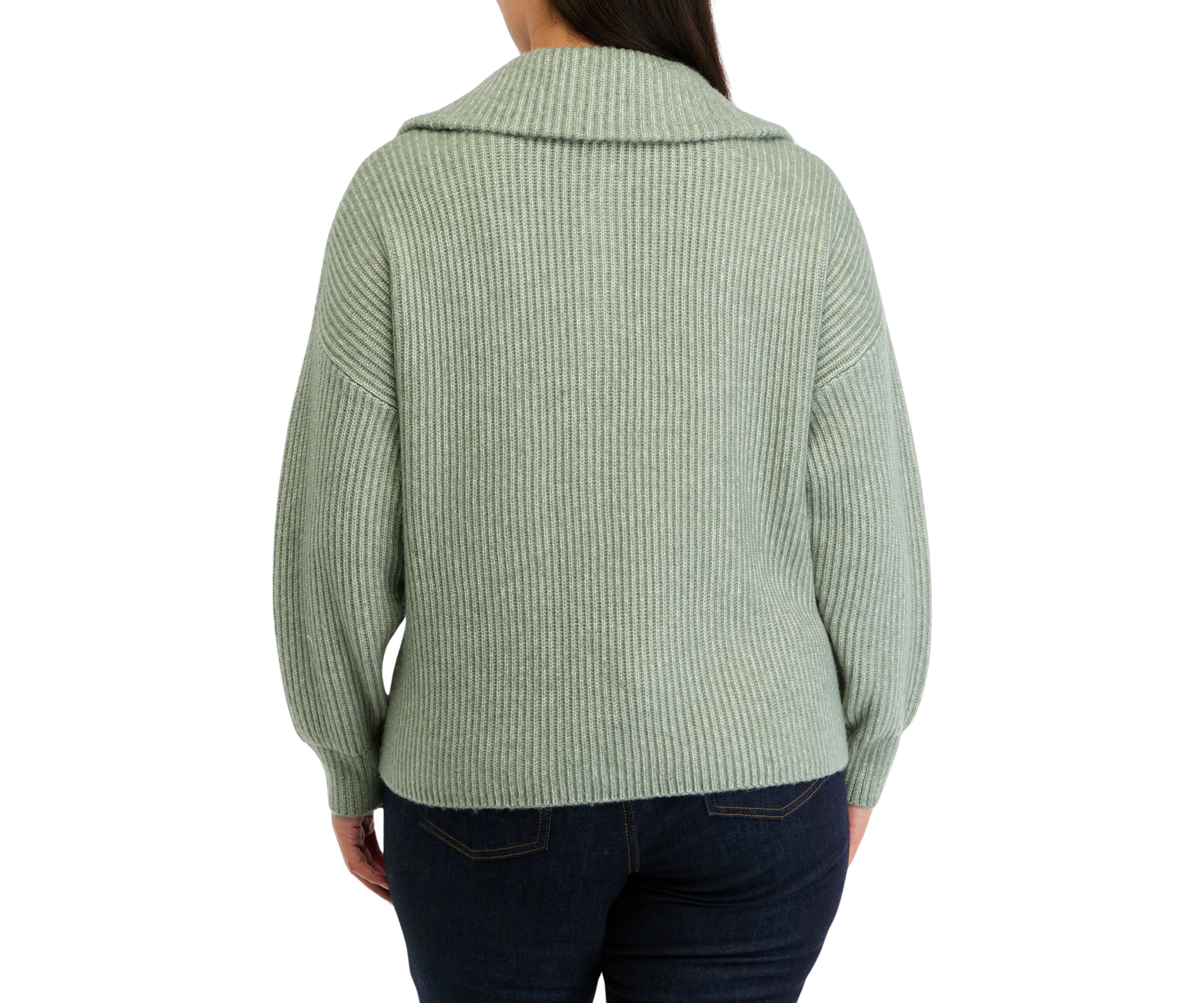 Plus Size Quarter Zip Sweater