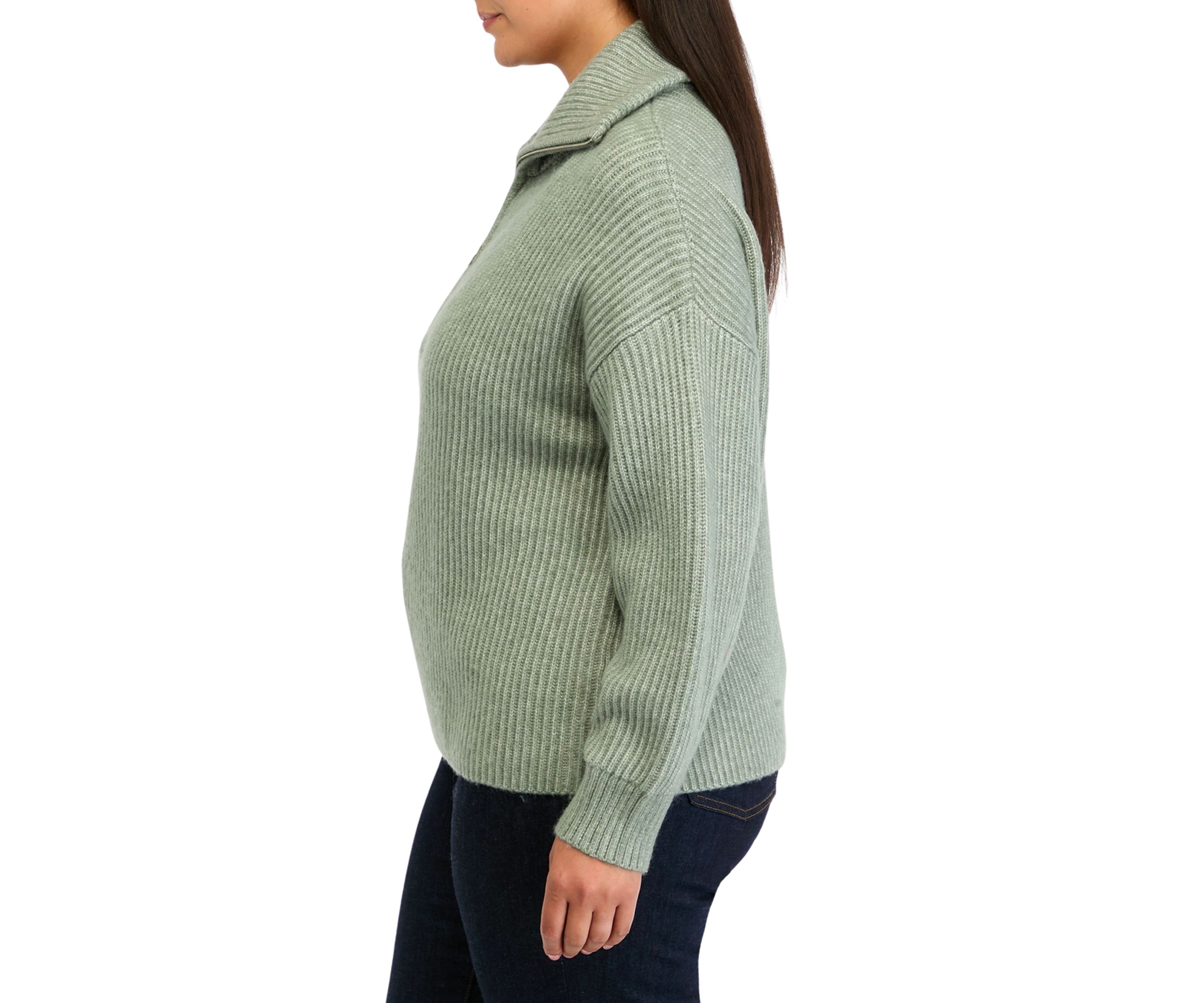 Plus Size Quarter Zip Sweater