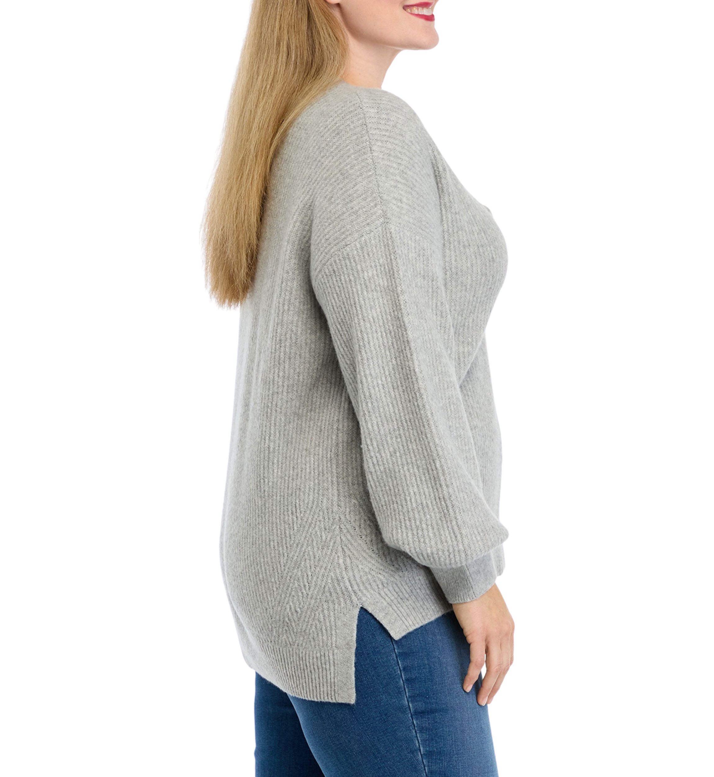 Plus Size Knit V-Neck Sweater