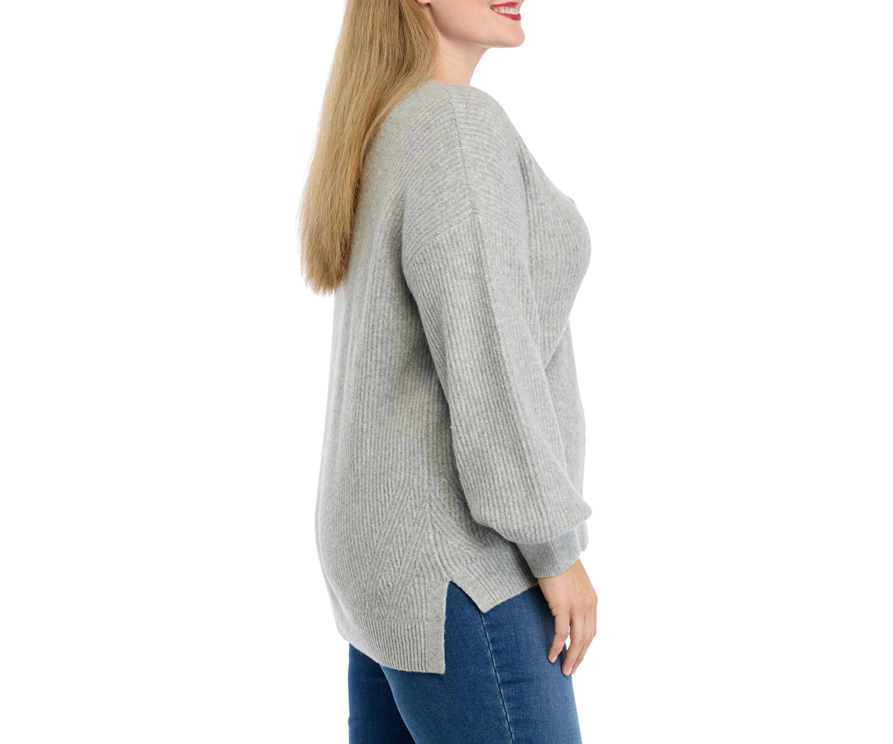 Plus Size Knit V-Neck Sweater