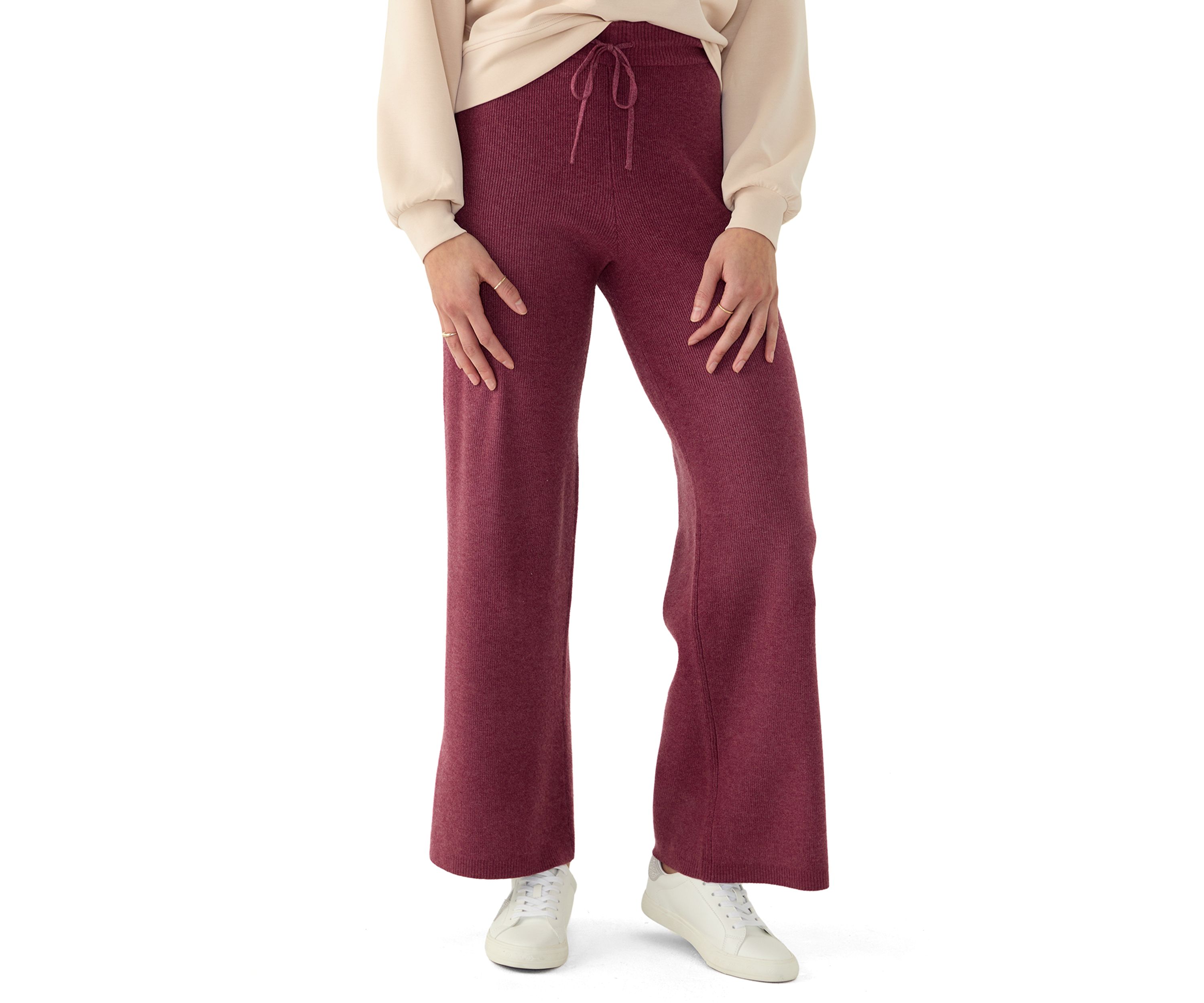 Womens Wide Leg Shaker Pants