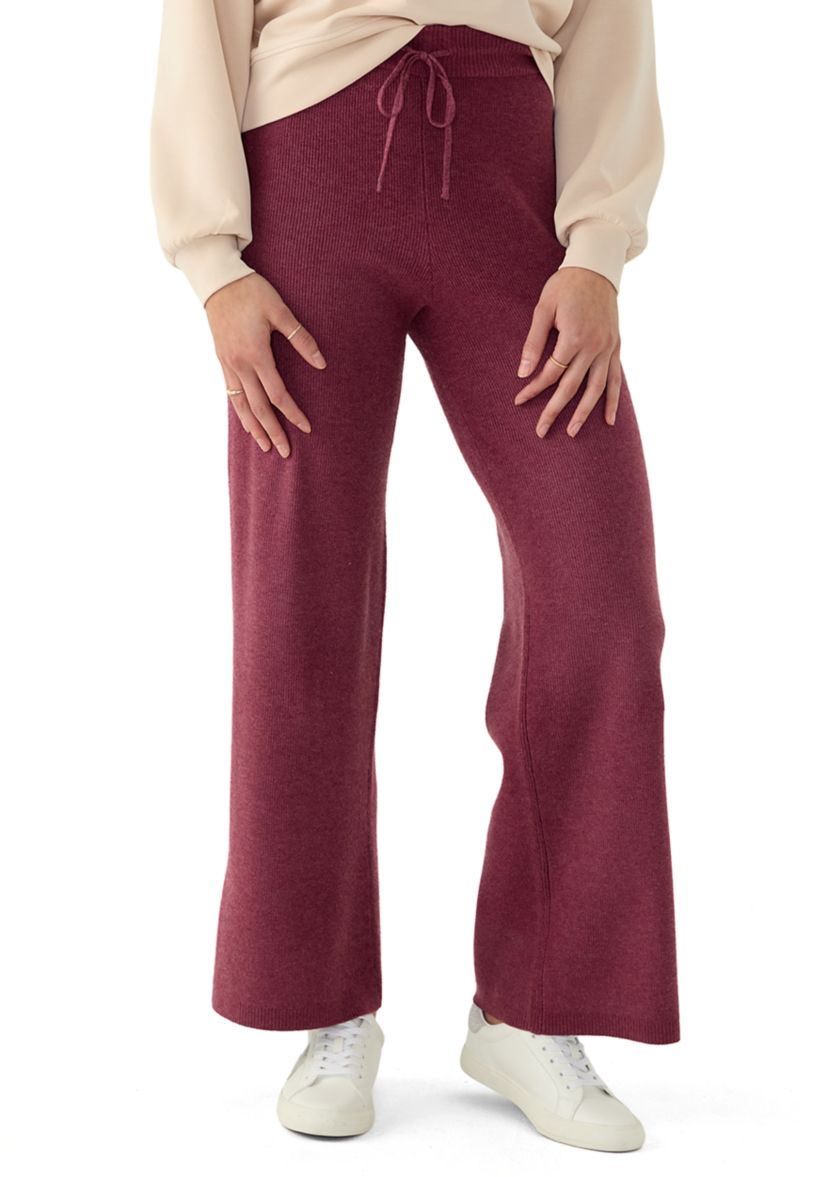 Womens Wide Leg Shaker Pants