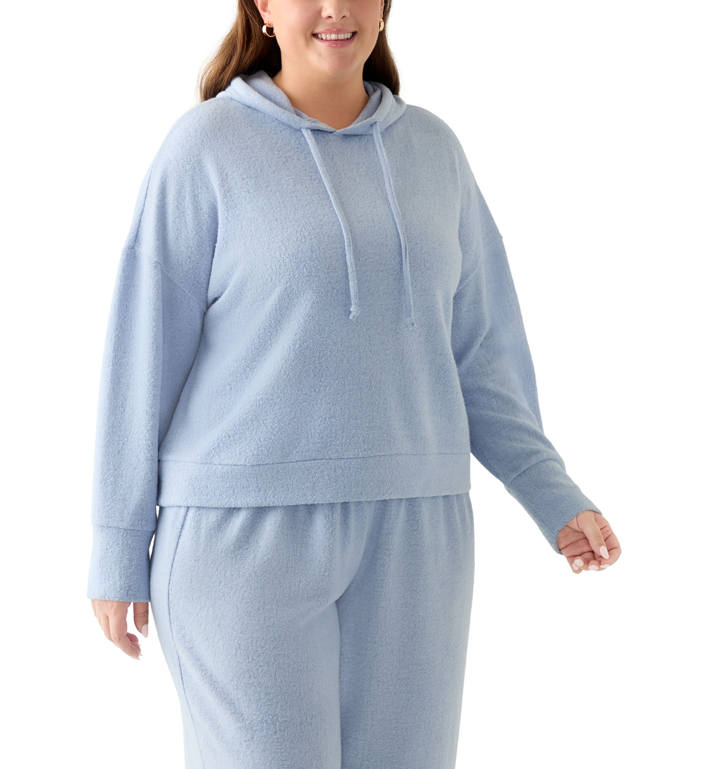 Plus Size Bouclé Hoodie