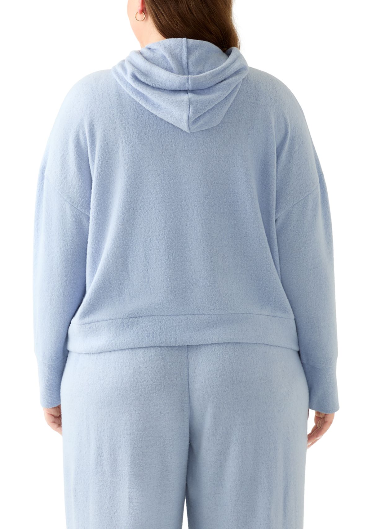 Plus Size Bouclé Hoodie
