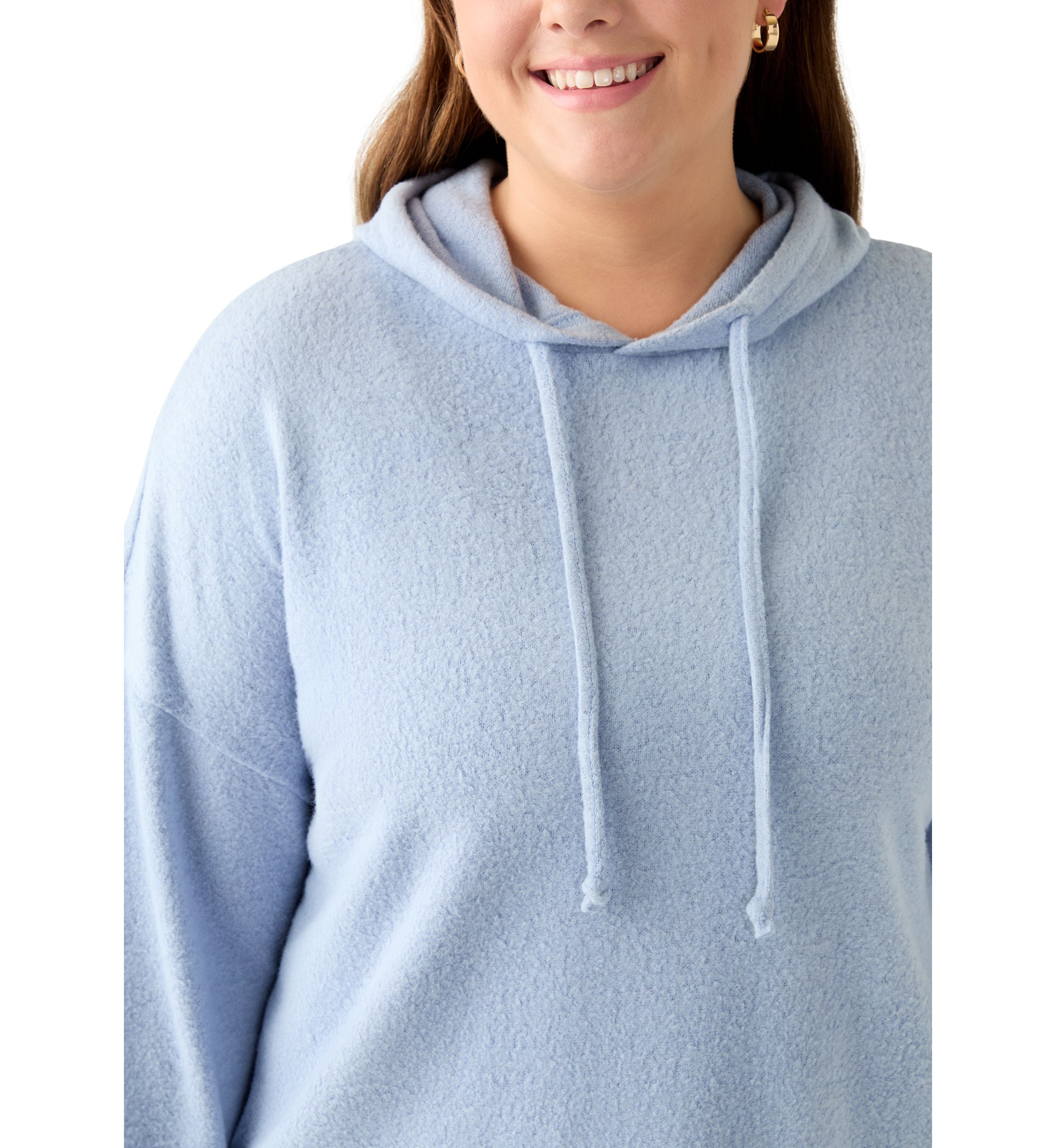 Plus Size Bouclé Hoodie