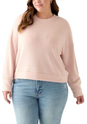 OLIVE + OAK Women's Plus Size Boucle Crew Sweater, 4X