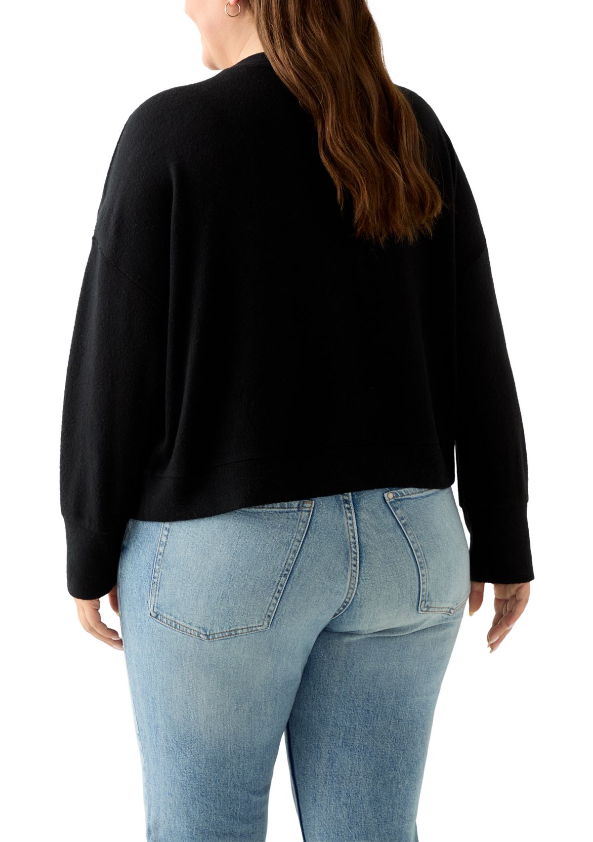 Plus Size Boucle Crew Sweater