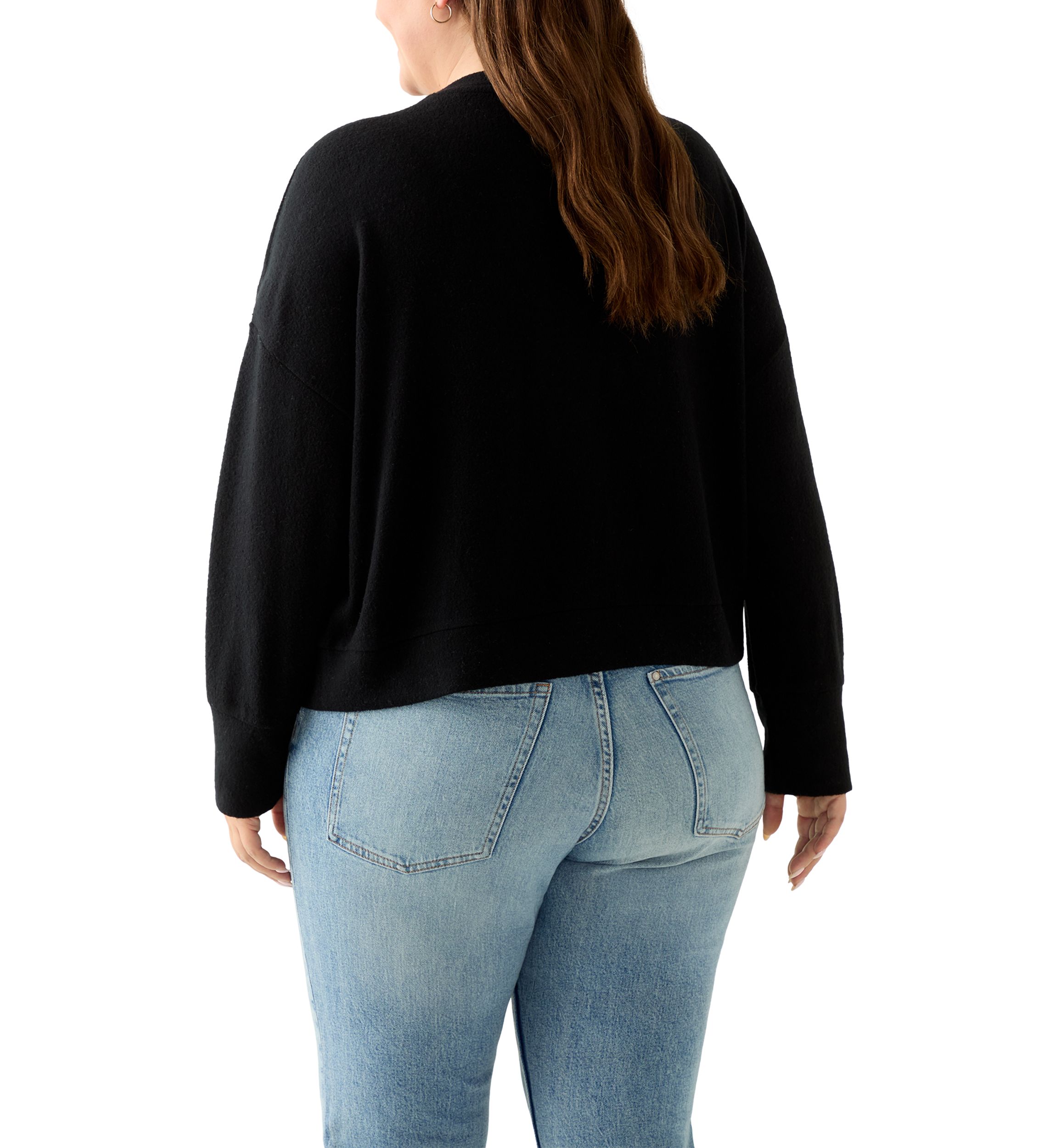 Plus Size Boucle Crew Sweater