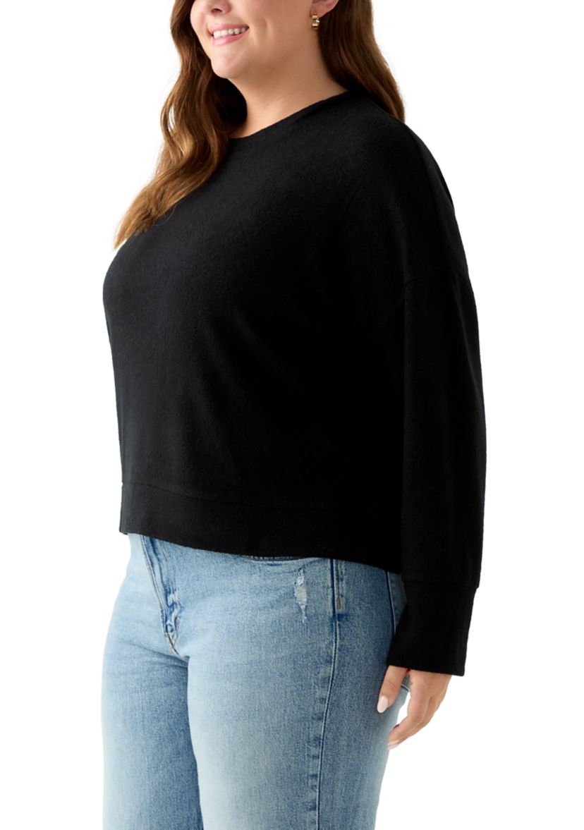 Plus Size Boucle Crew Sweater