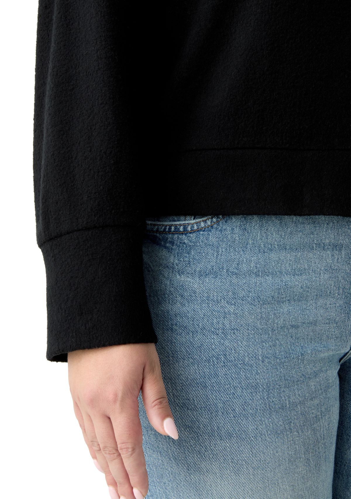 Plus Size Boucle Crew Sweater