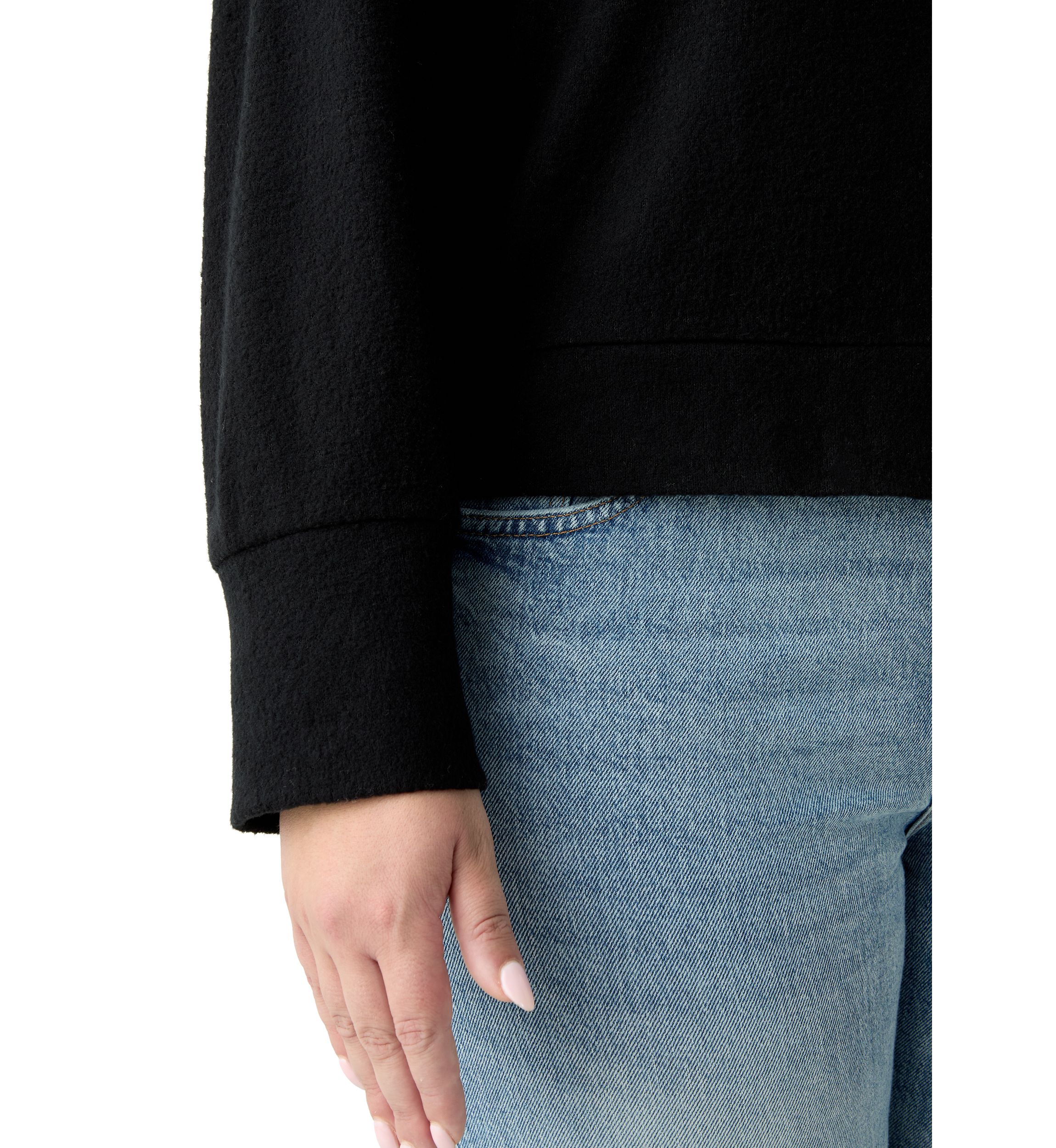 Plus Size Boucle Crew Sweater