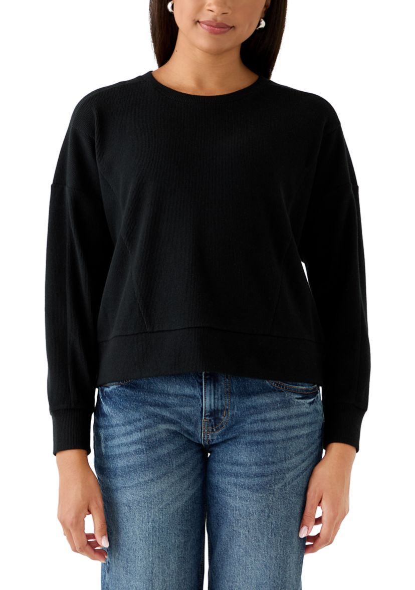 Womens Cozy Knit Crew Neck Sweater