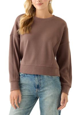 OLIVE + OAK Women's Cozy Knit Crew Neck Sweater, XS