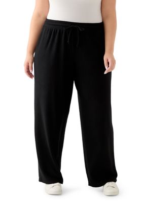 OLIVE + OAK Plus Size Wide-Leg Boucle Pants | Belk