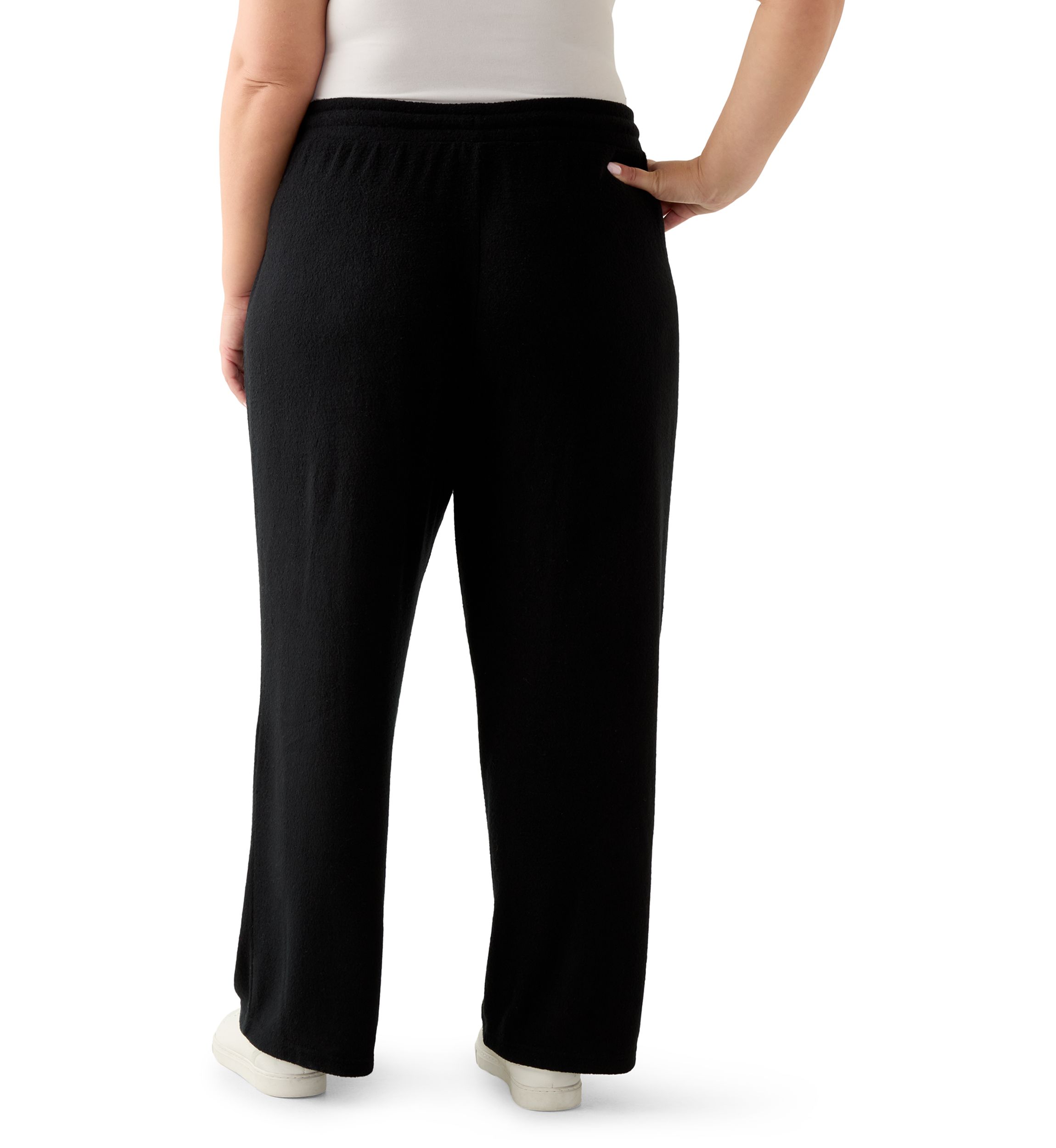 Plus Size Wide-Leg Boucle Pants