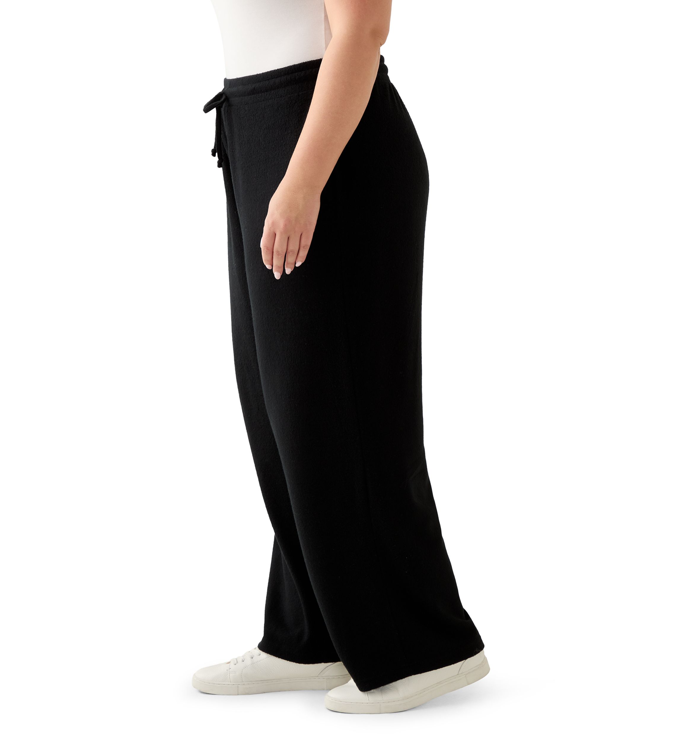 Plus Size Wide-Leg Boucle Pants
