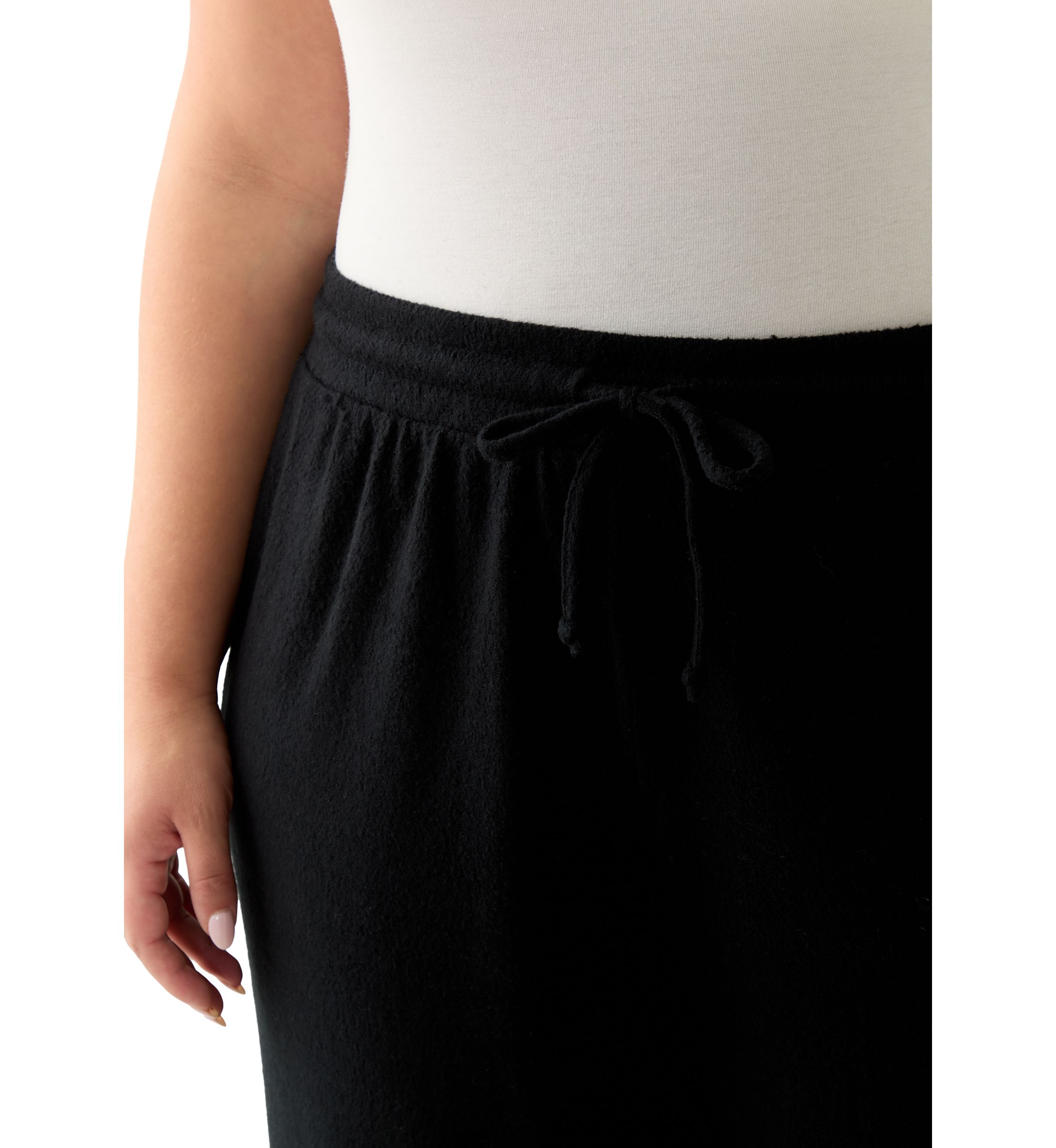 Plus Size Wide-Leg Boucle Pants