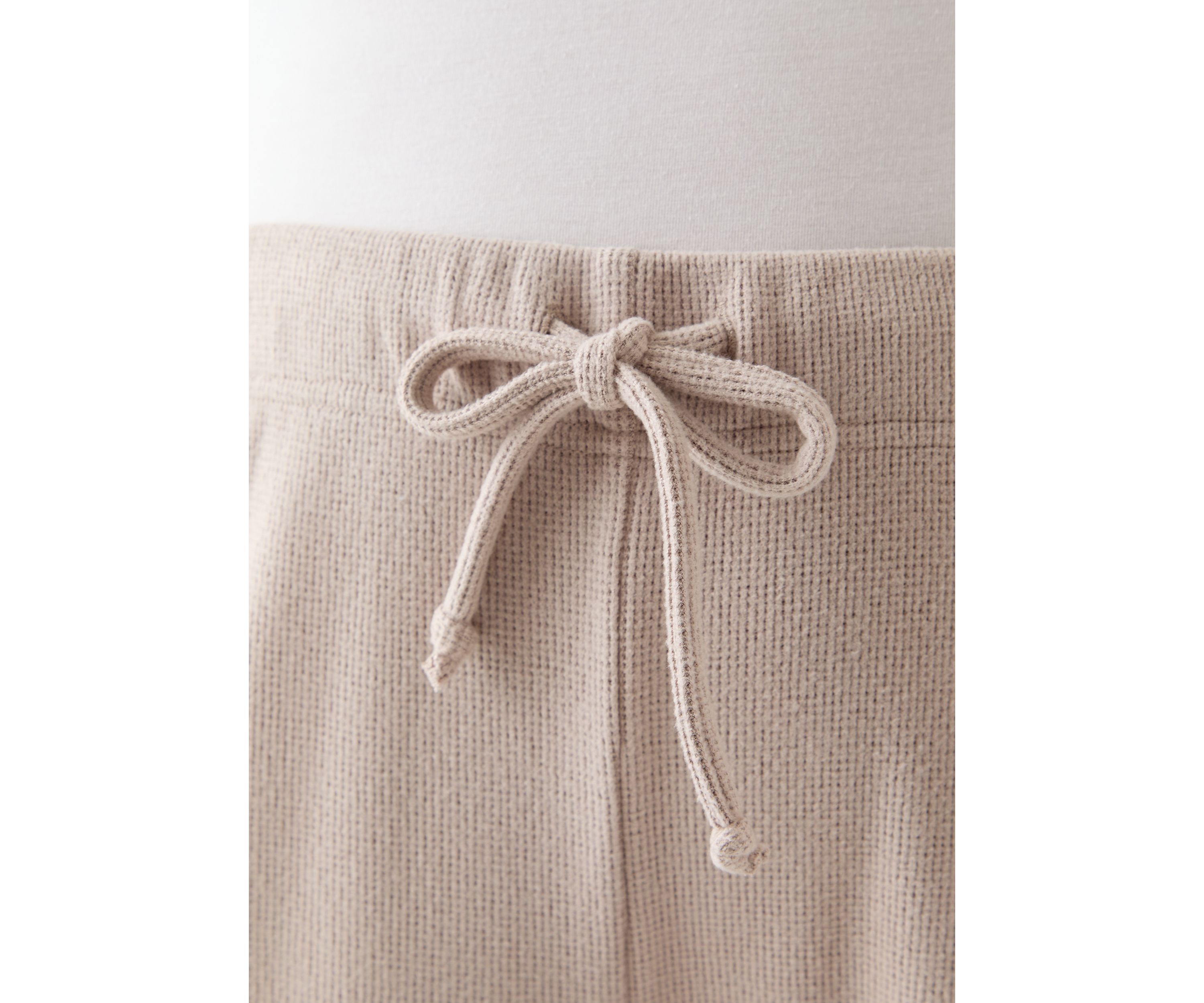 Plus Size Thermal Hacci Wide-Leg Pants