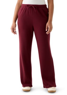 OLIVE + OAK Women's Cozy Knit Wide Leg Pants, XL